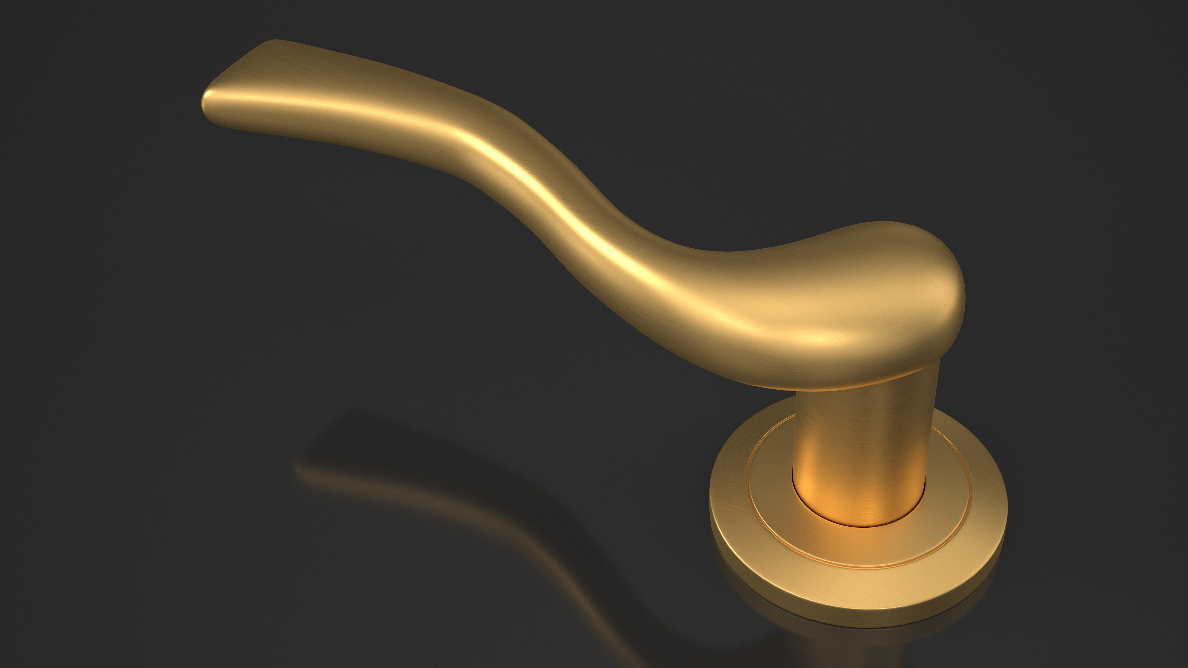 3D Gold Classic Style Door Handles