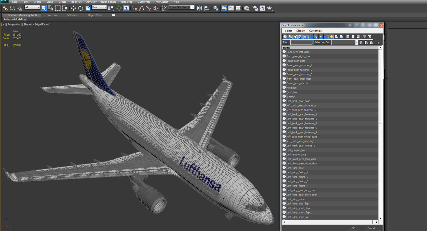 3D model Airbus A310 300 Lufthansa