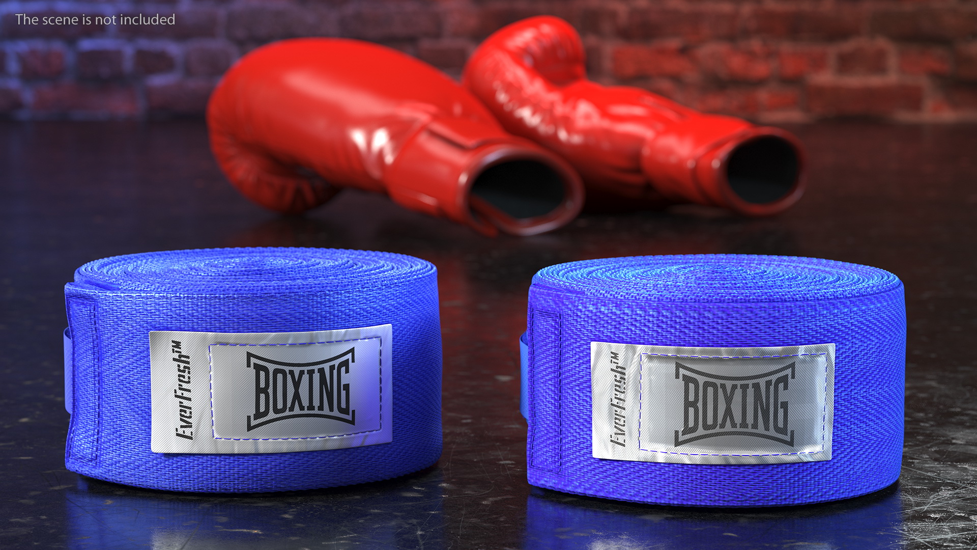 3D Blue Boxing Hand Wrap 2 Rolls Fur model