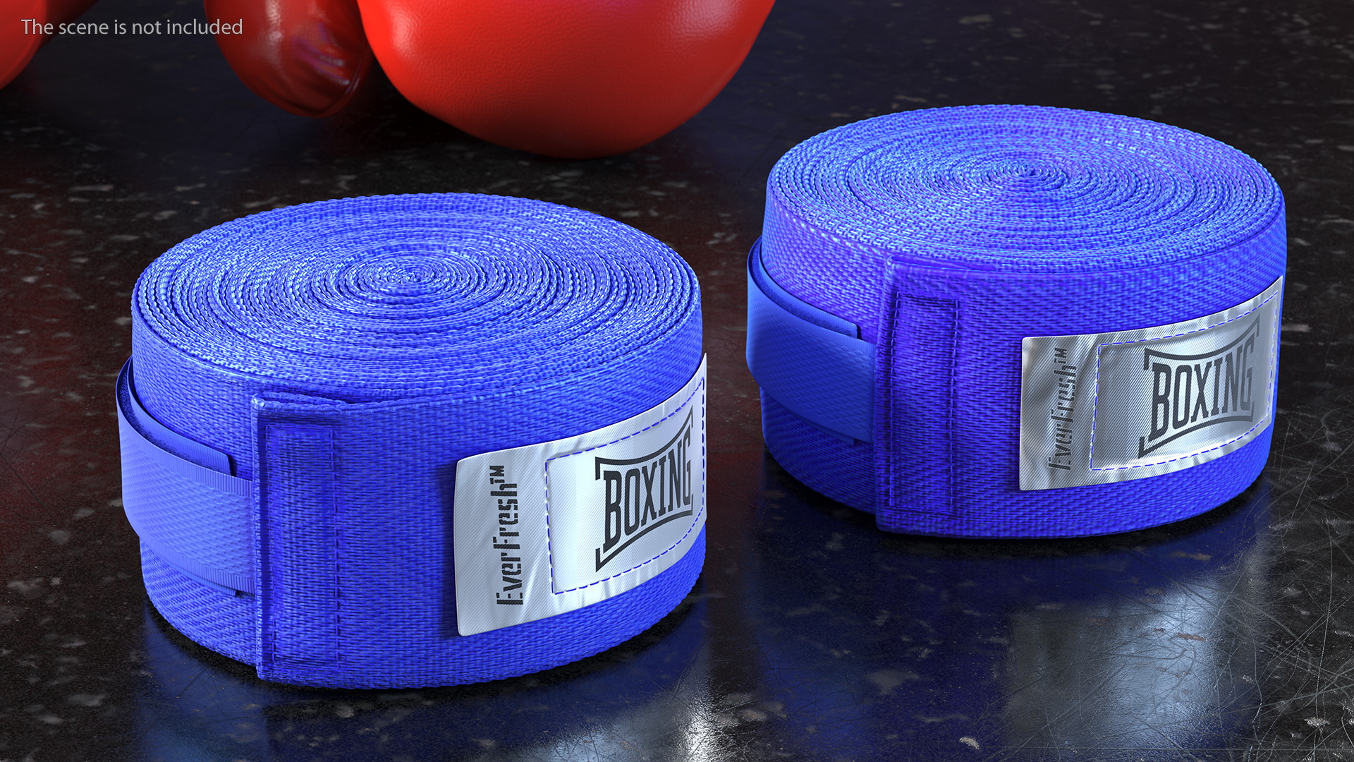 3D Blue Boxing Hand Wrap 2 Rolls Fur model