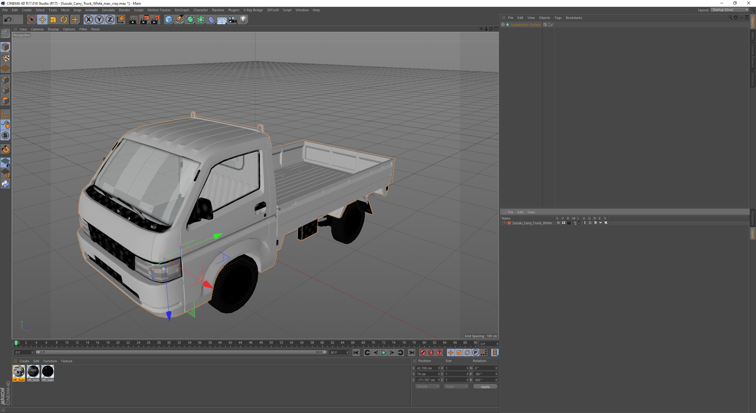 Suzuki Carry Truck White 3D model