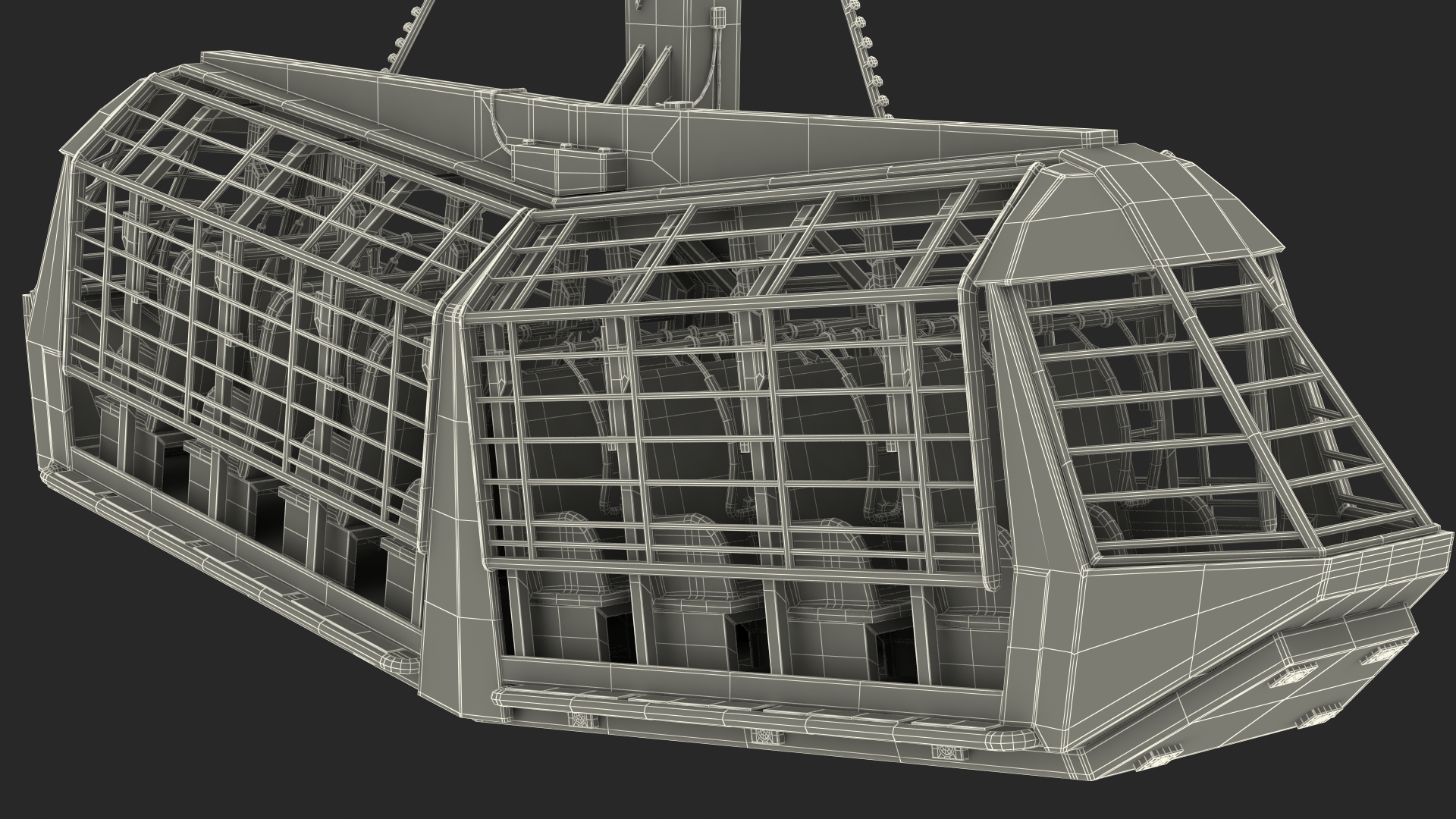 Kamikaze Ranger Ride Attraction Cabin 3D