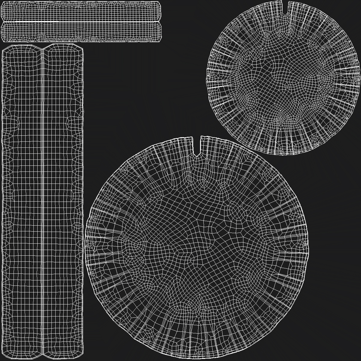 Puffy Chef Hat in Black Color 3D model