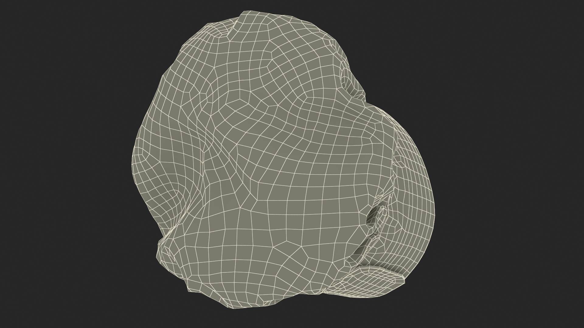 Puffy Chef Hat in Black Color 3D model