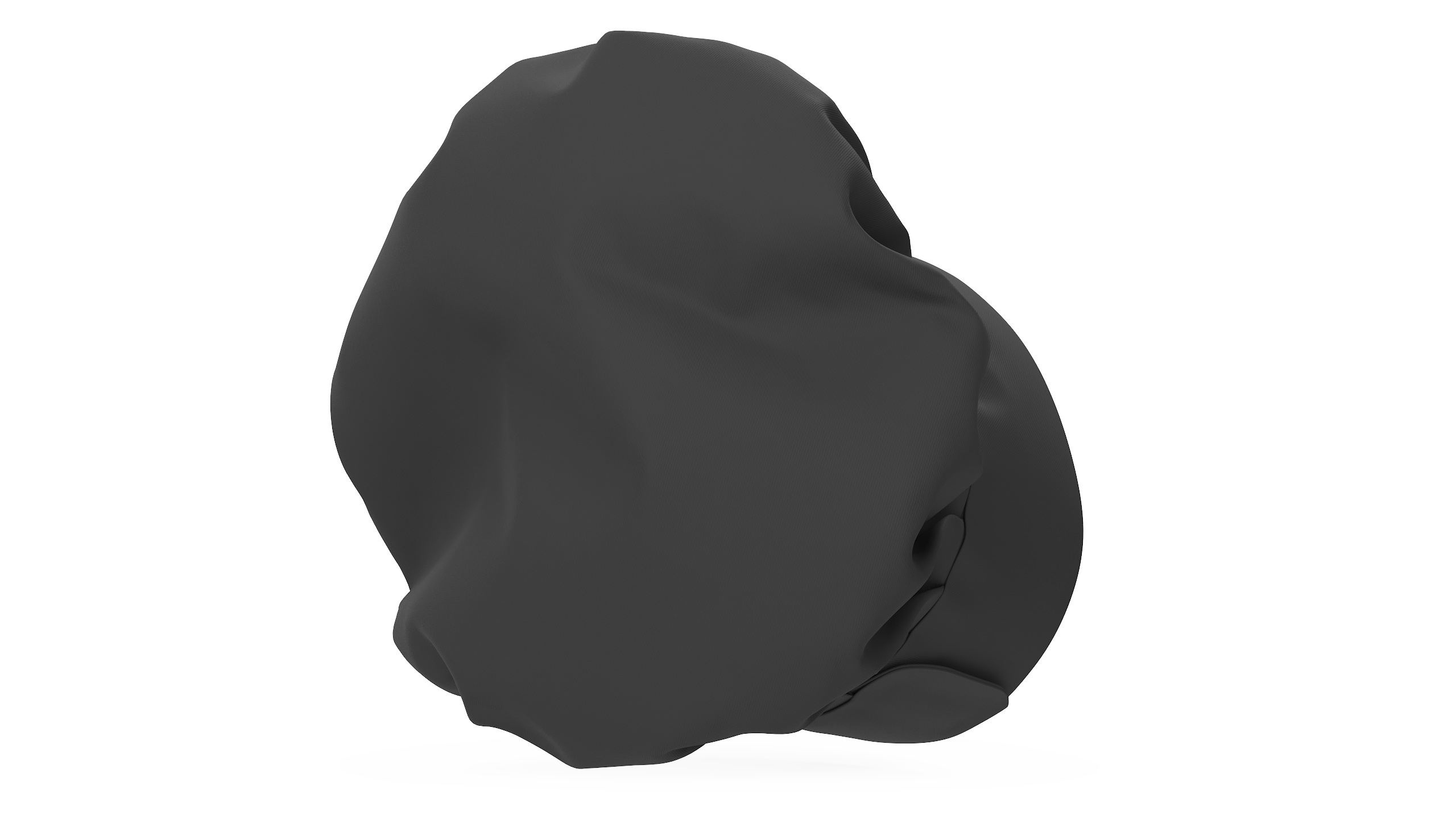 Puffy Chef Hat in Black Color 3D model