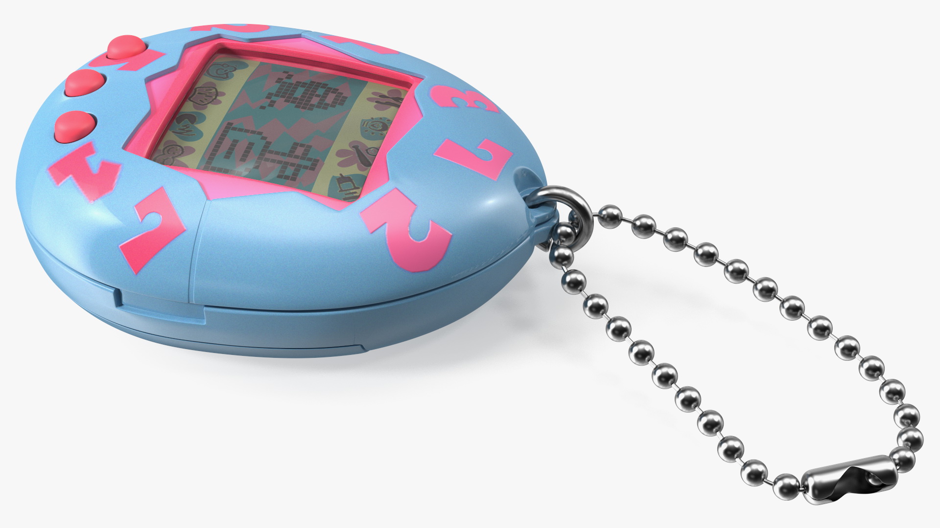 3D Retro Tamagotchi Bandai Pink-Blue model