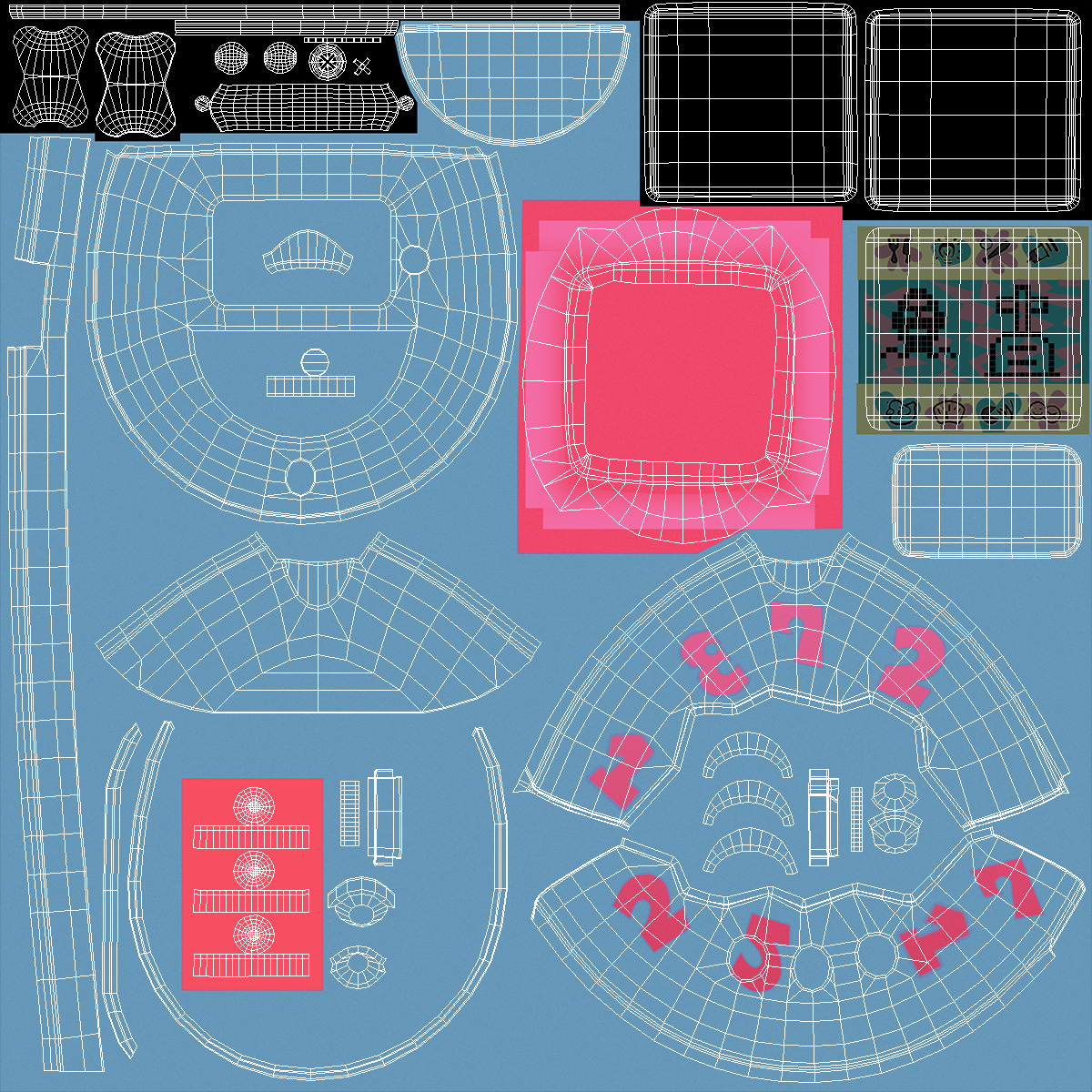3D Retro Tamagotchi Bandai Pink-Blue model