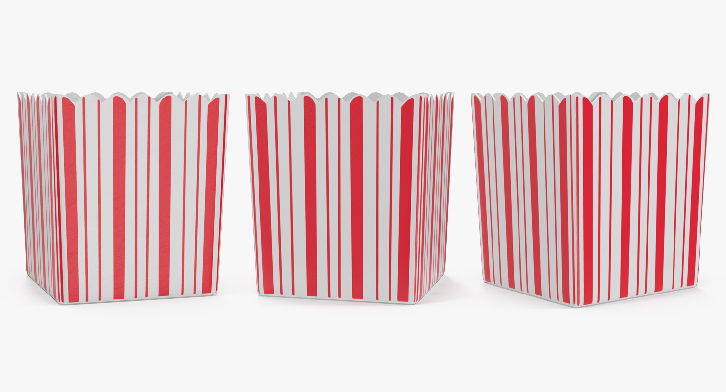 Empty Popcorn Box 3D