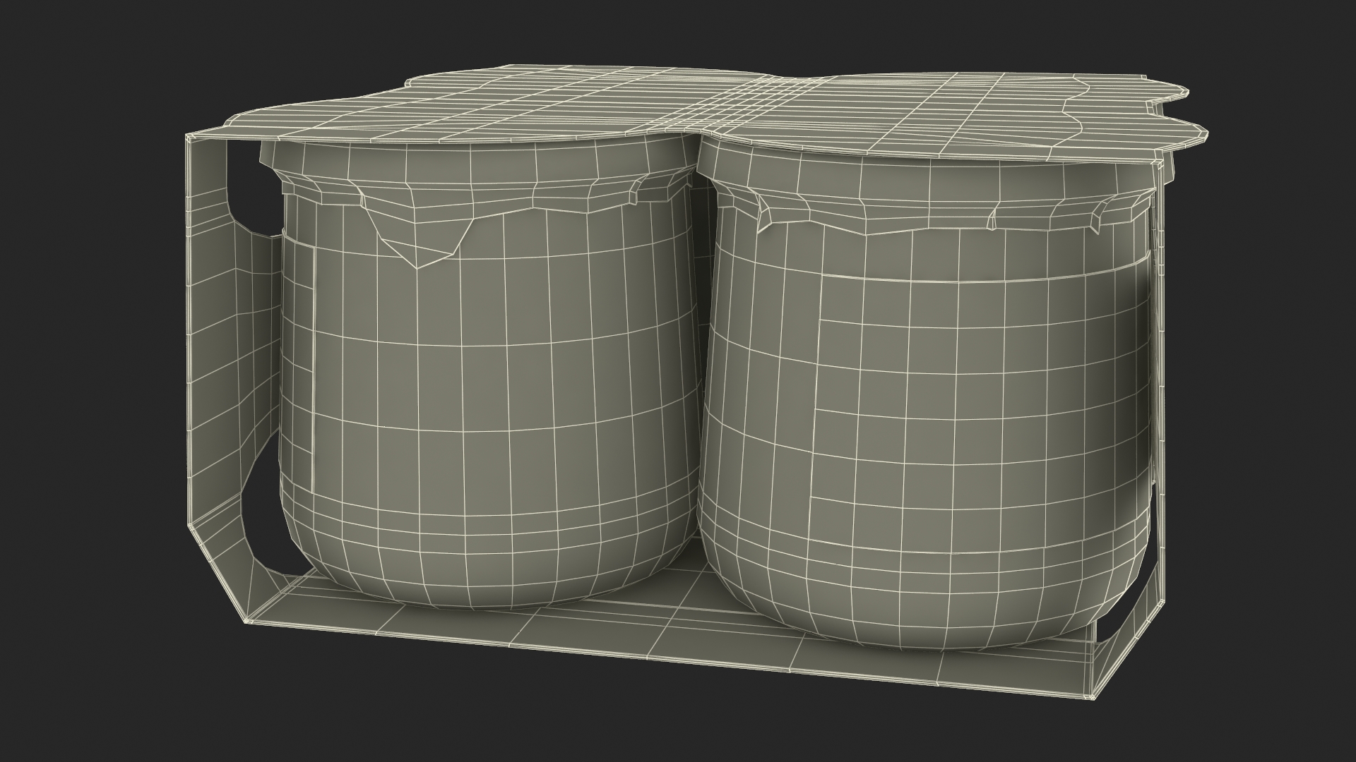 3D French Style Oui Yogurt Packaging model