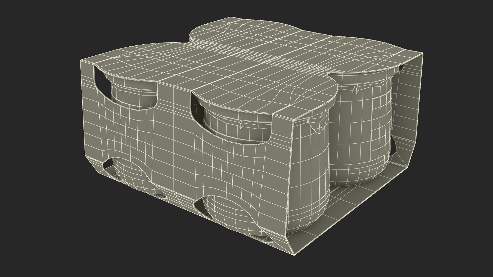 3D French Style Oui Yogurt Packaging model