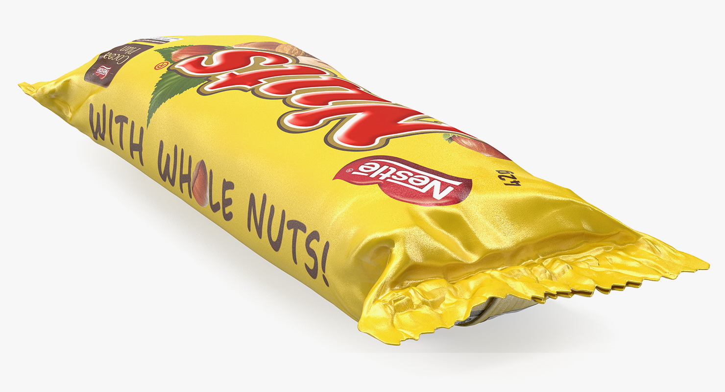 3D Nuts Chocolate Bar model