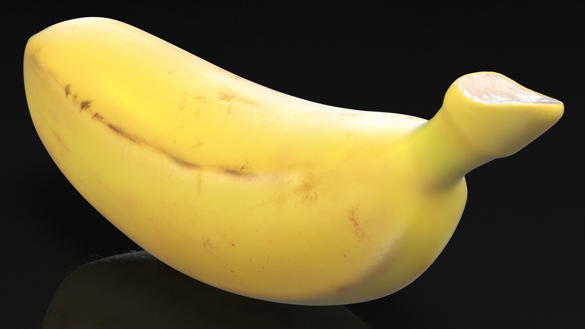 3D model Old Ripe Baby Banana