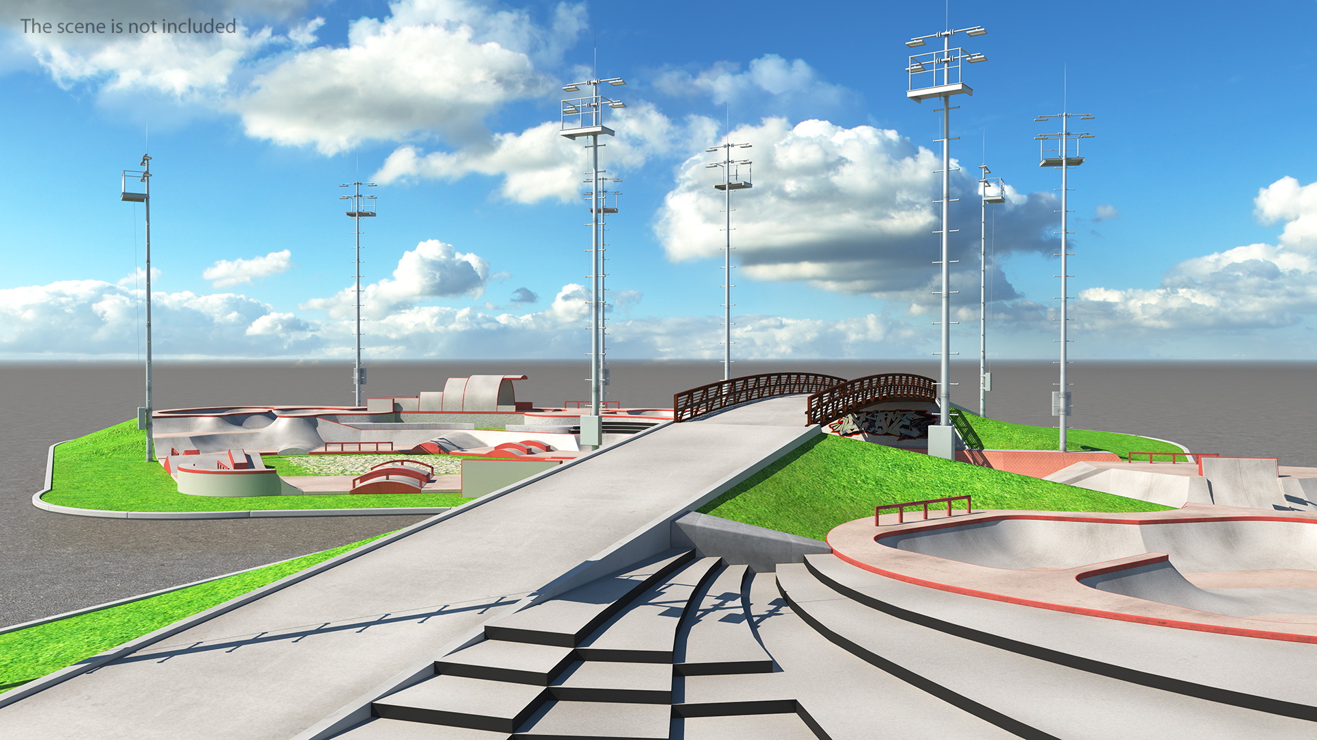 3D model Skateboard Park
