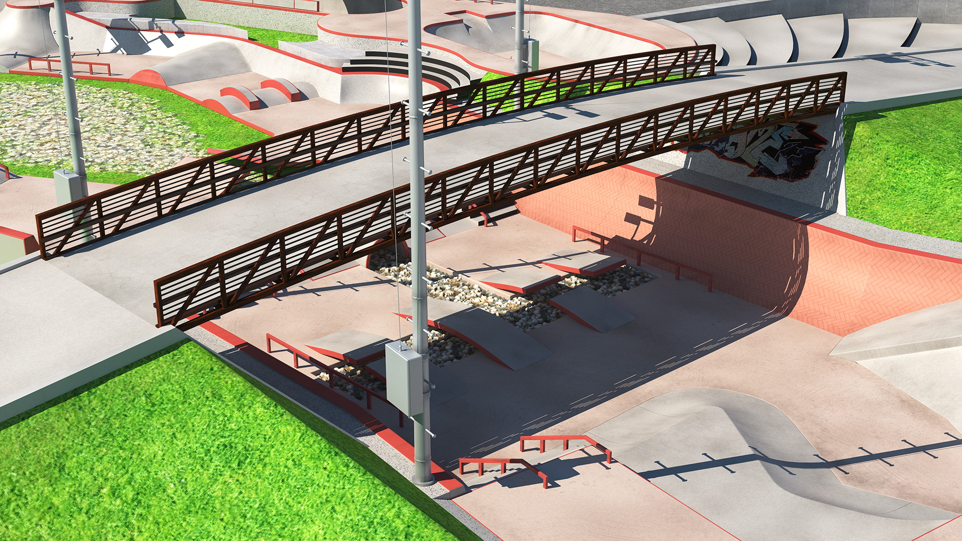 3D model Skateboard Park
