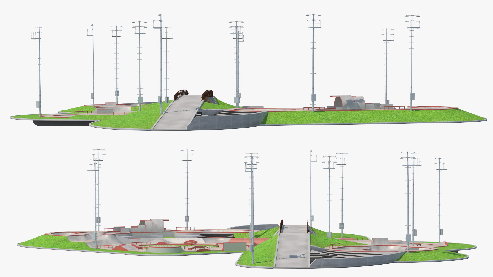 3D model Skateboard Park