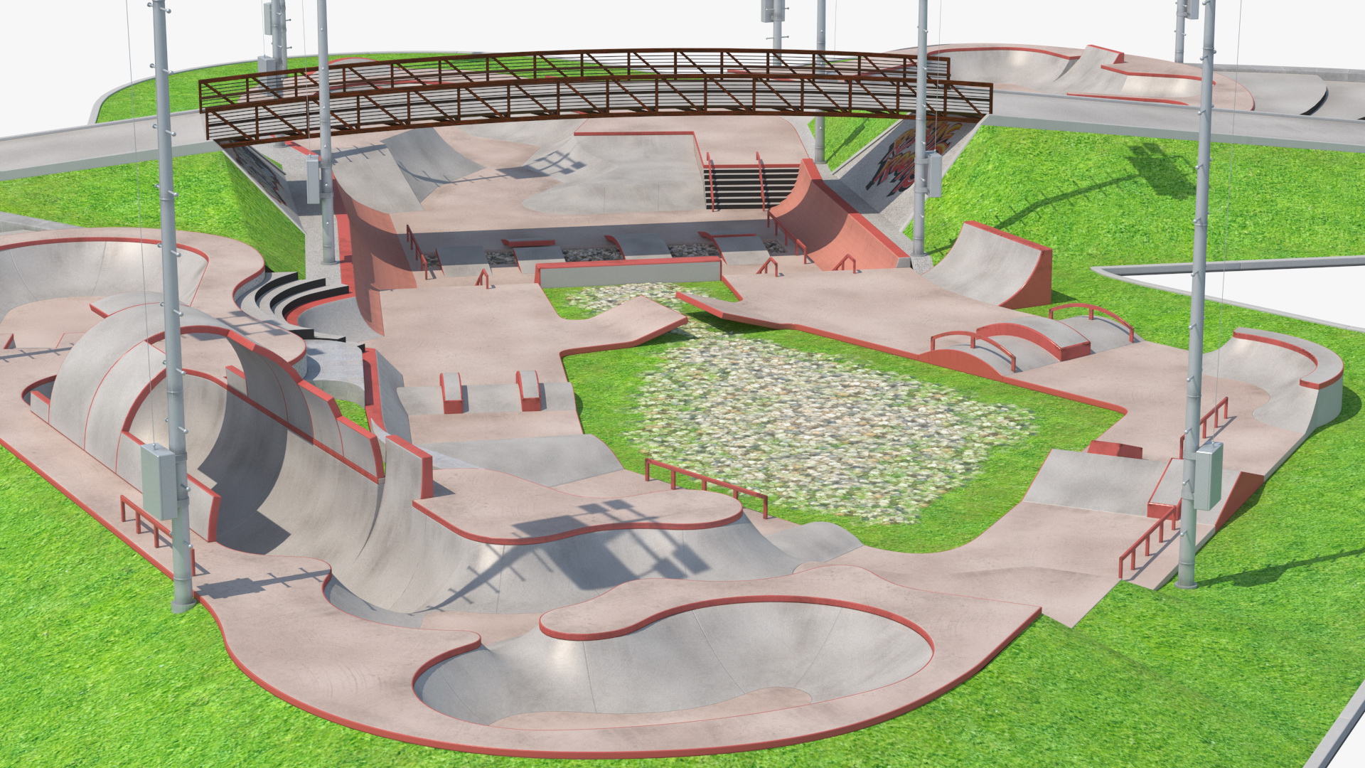 3D model Skateboard Park