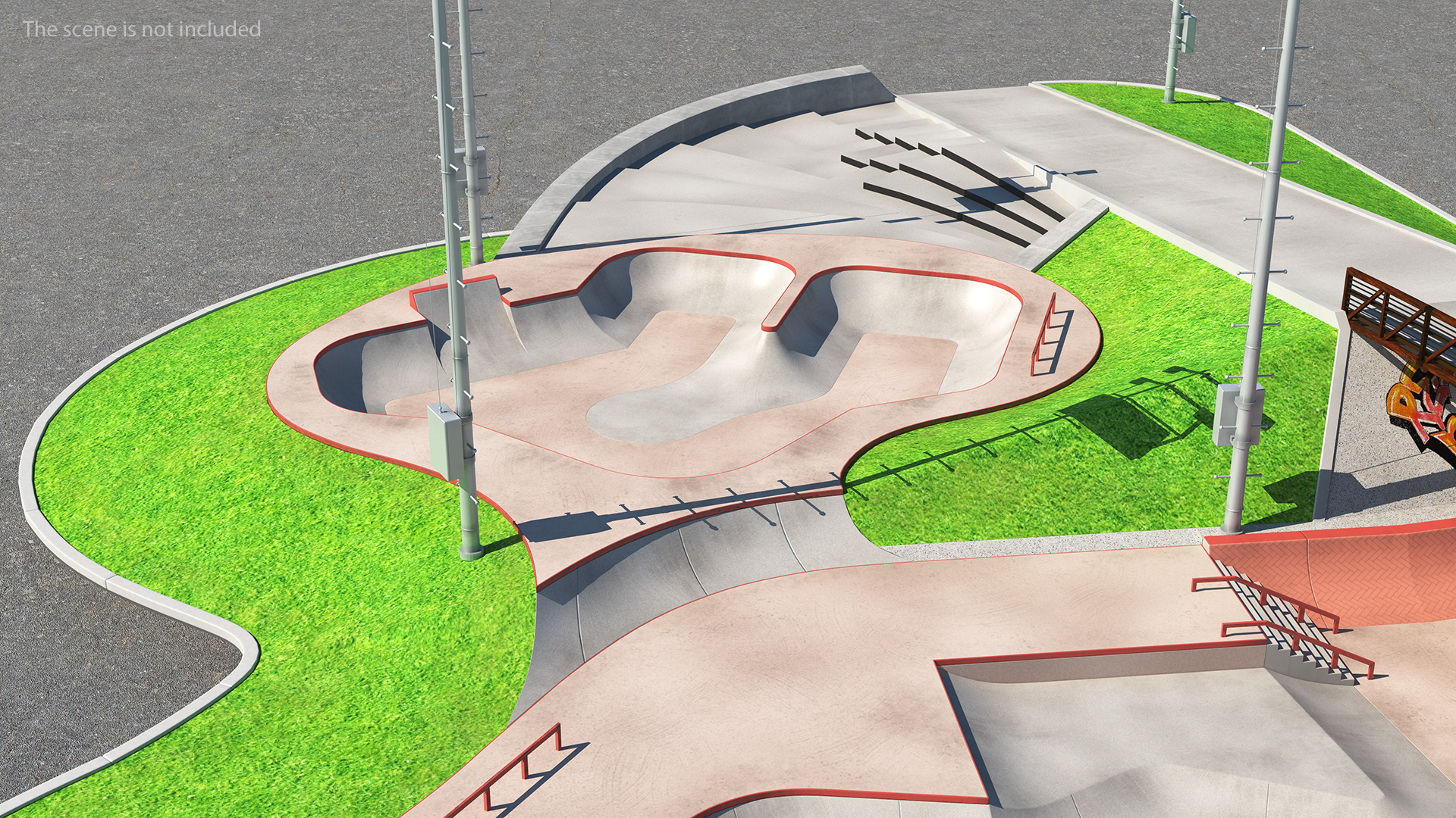 3D model Skateboard Park