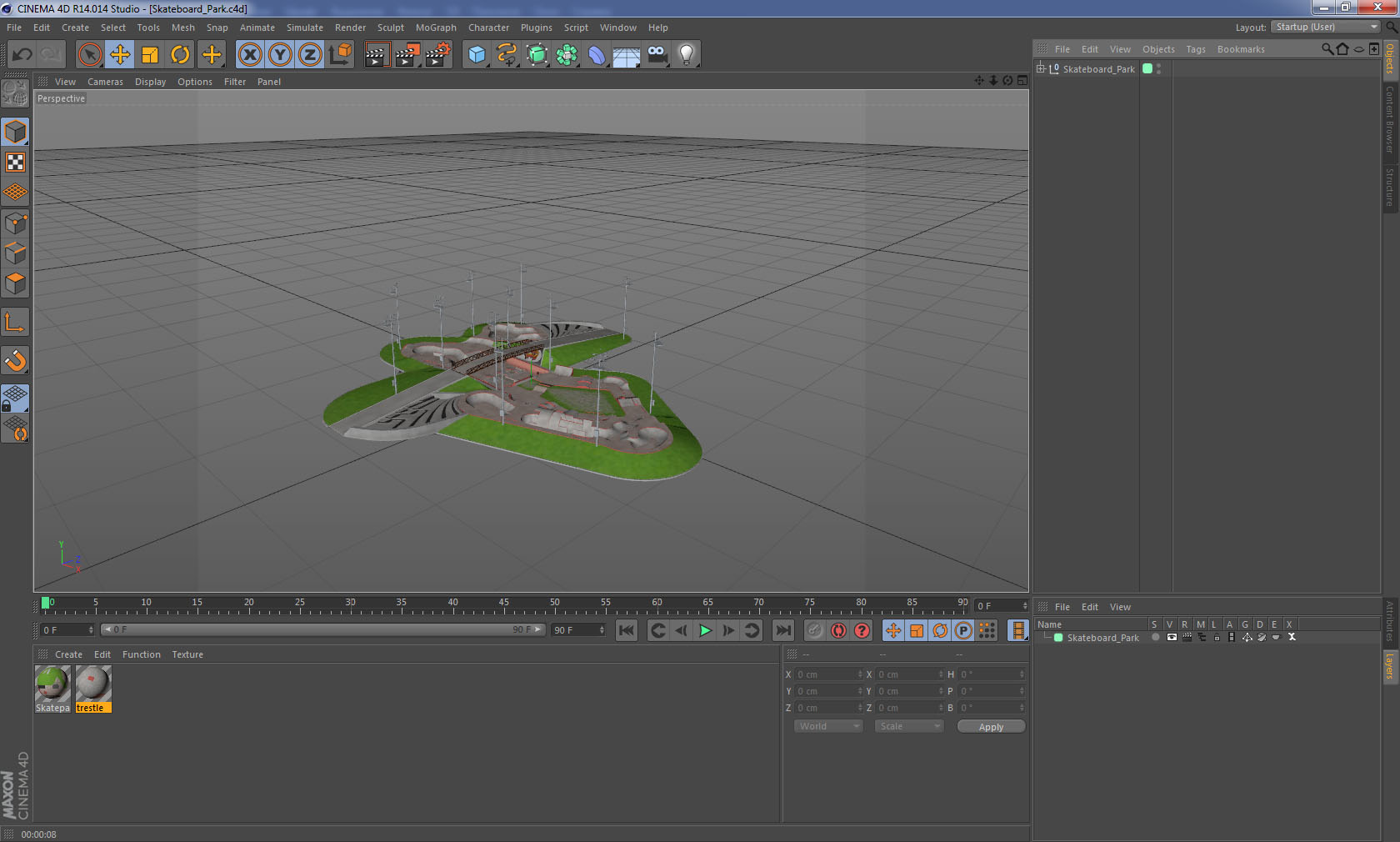 3D model Skateboard Park