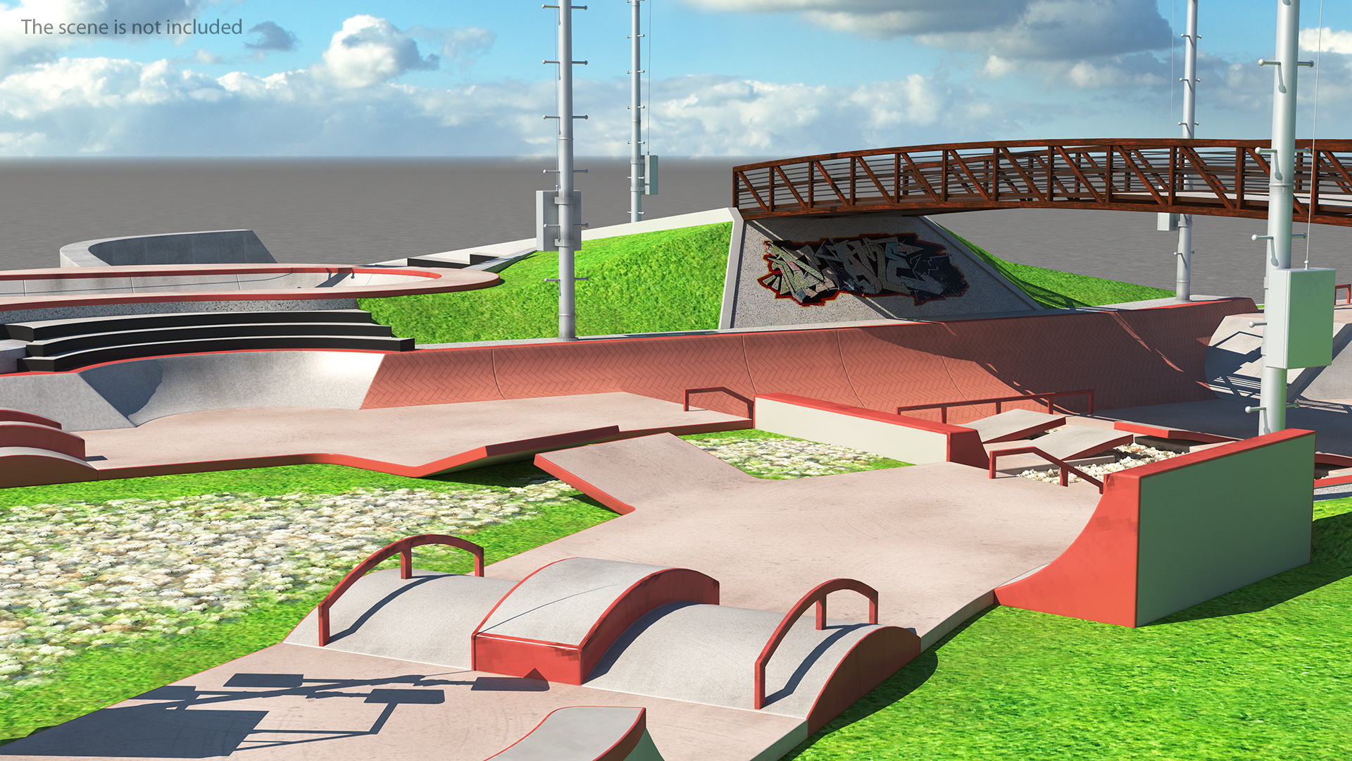 3D model Skateboard Park