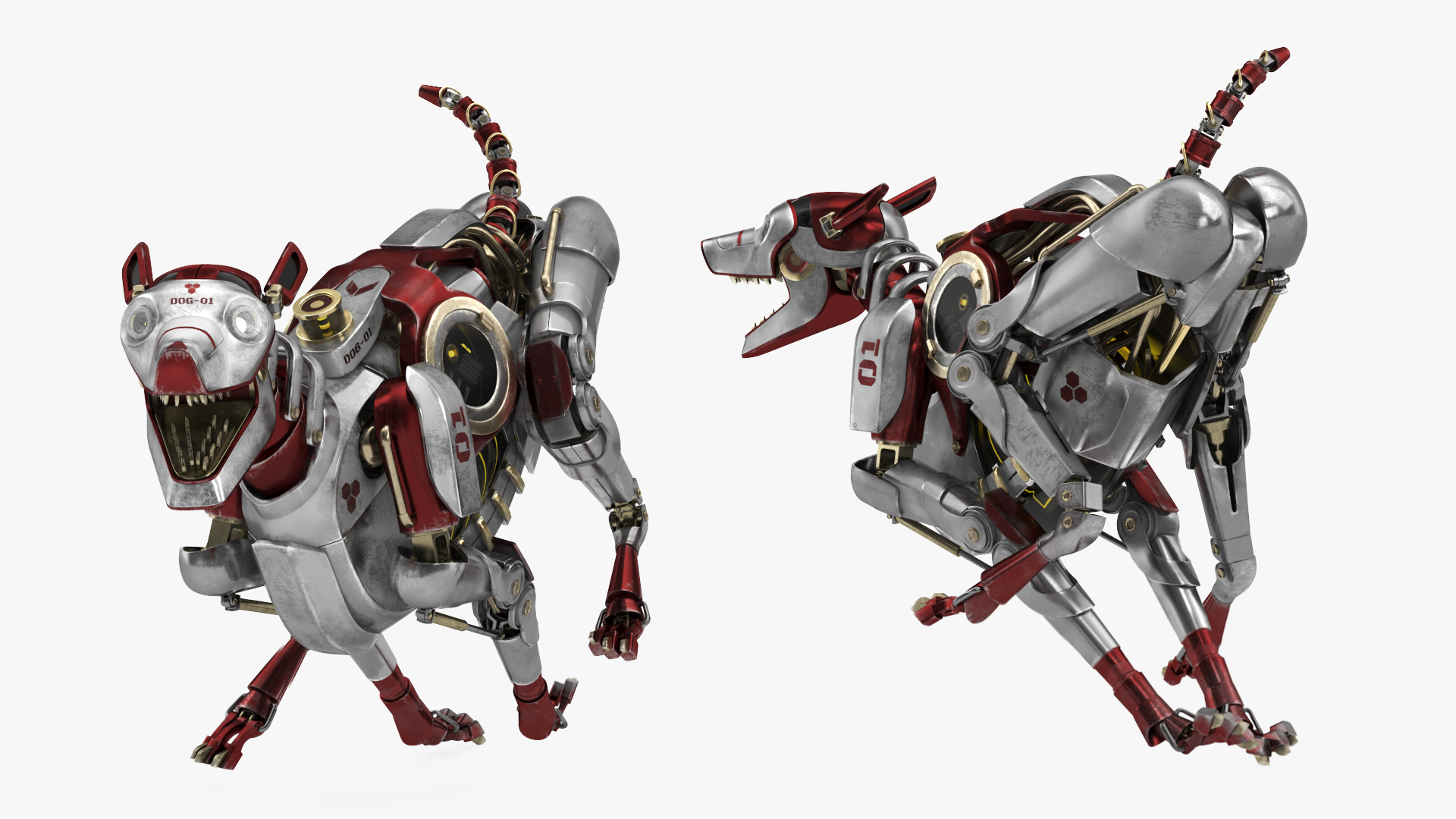 3D Running Futuristic Robotic Dog Concept model