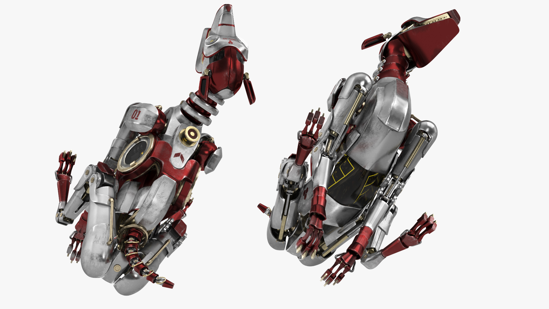 3D Running Futuristic Robotic Dog Concept model