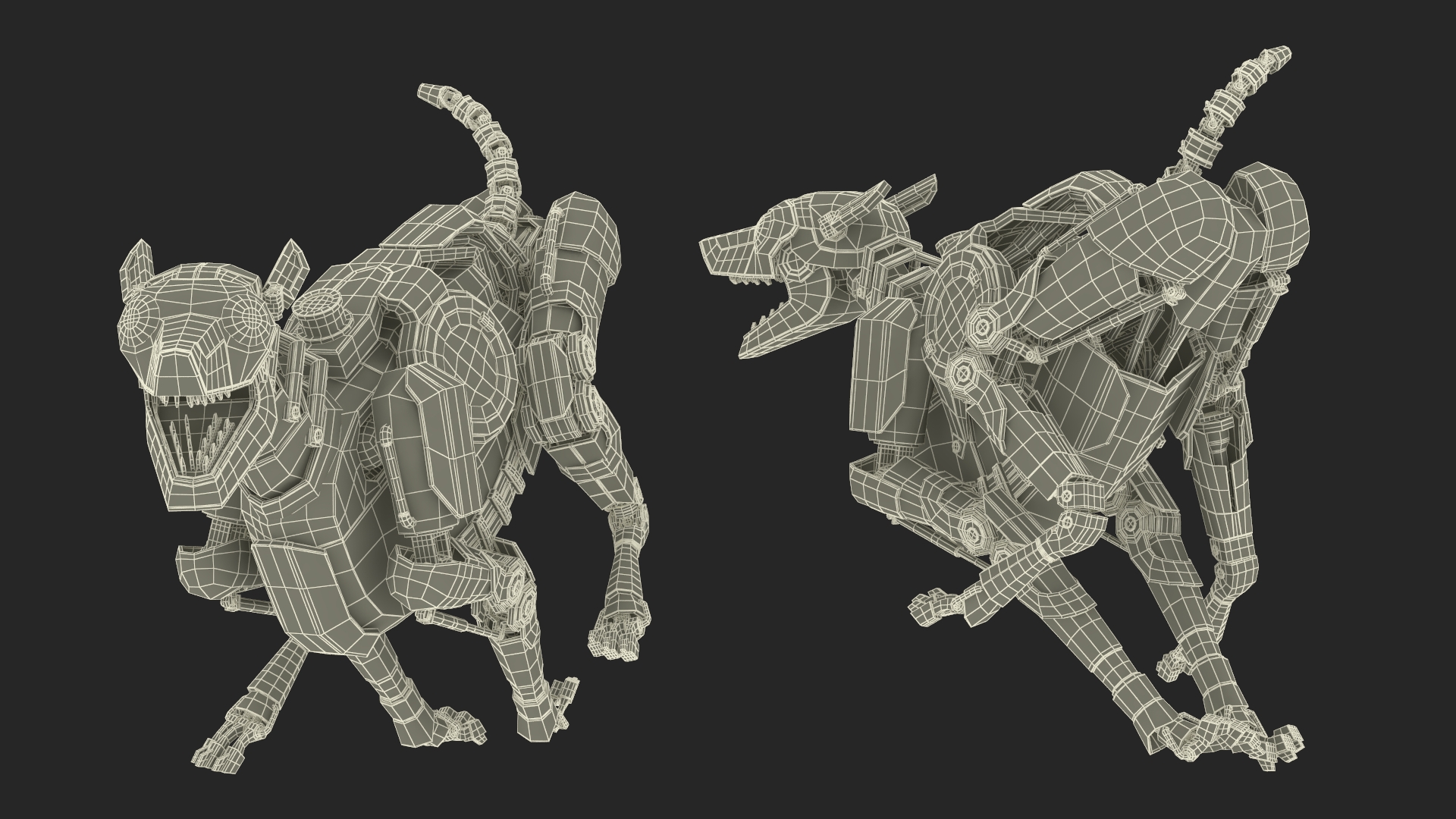 3D Running Futuristic Robotic Dog Concept model
