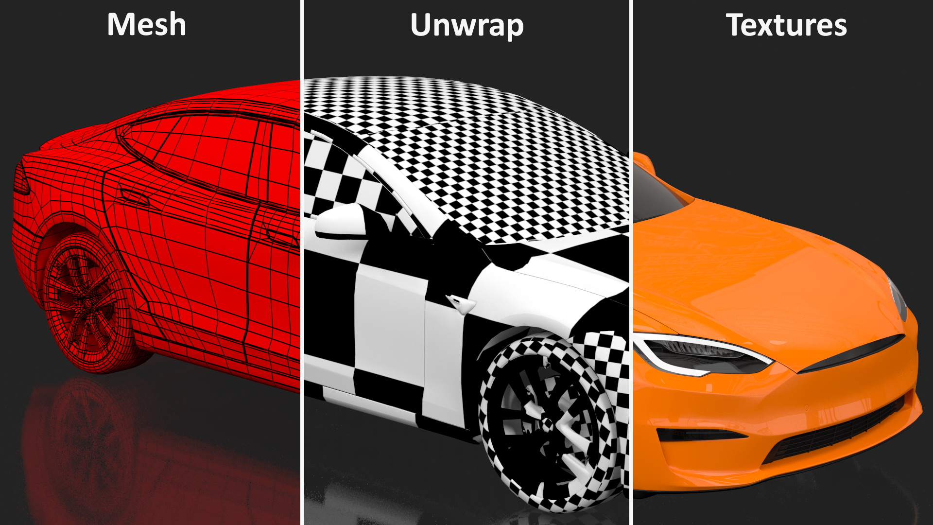 Electric Liftback Sedan Exterior Only 3D
