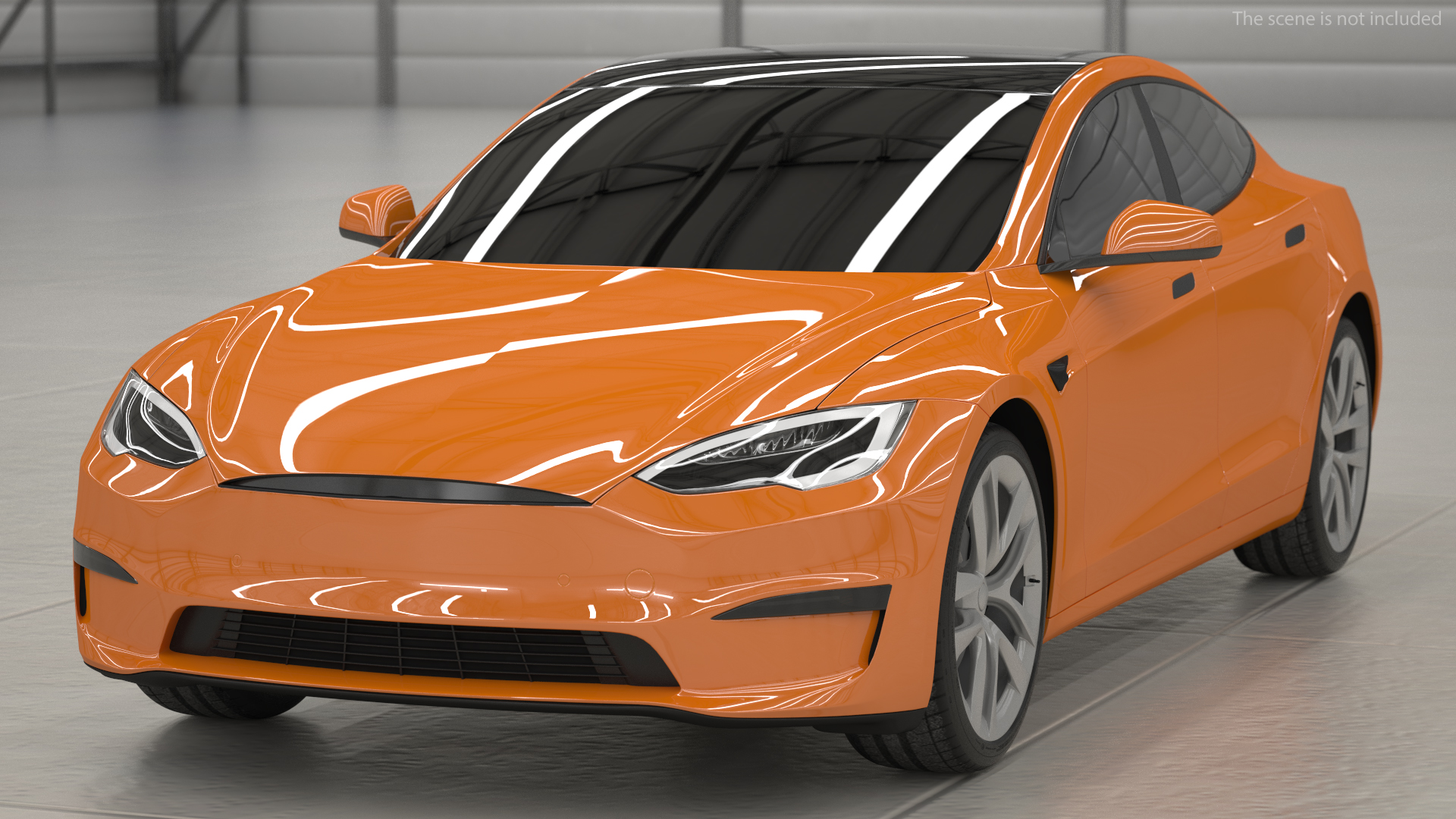 Electric Liftback Sedan Exterior Only 3D
