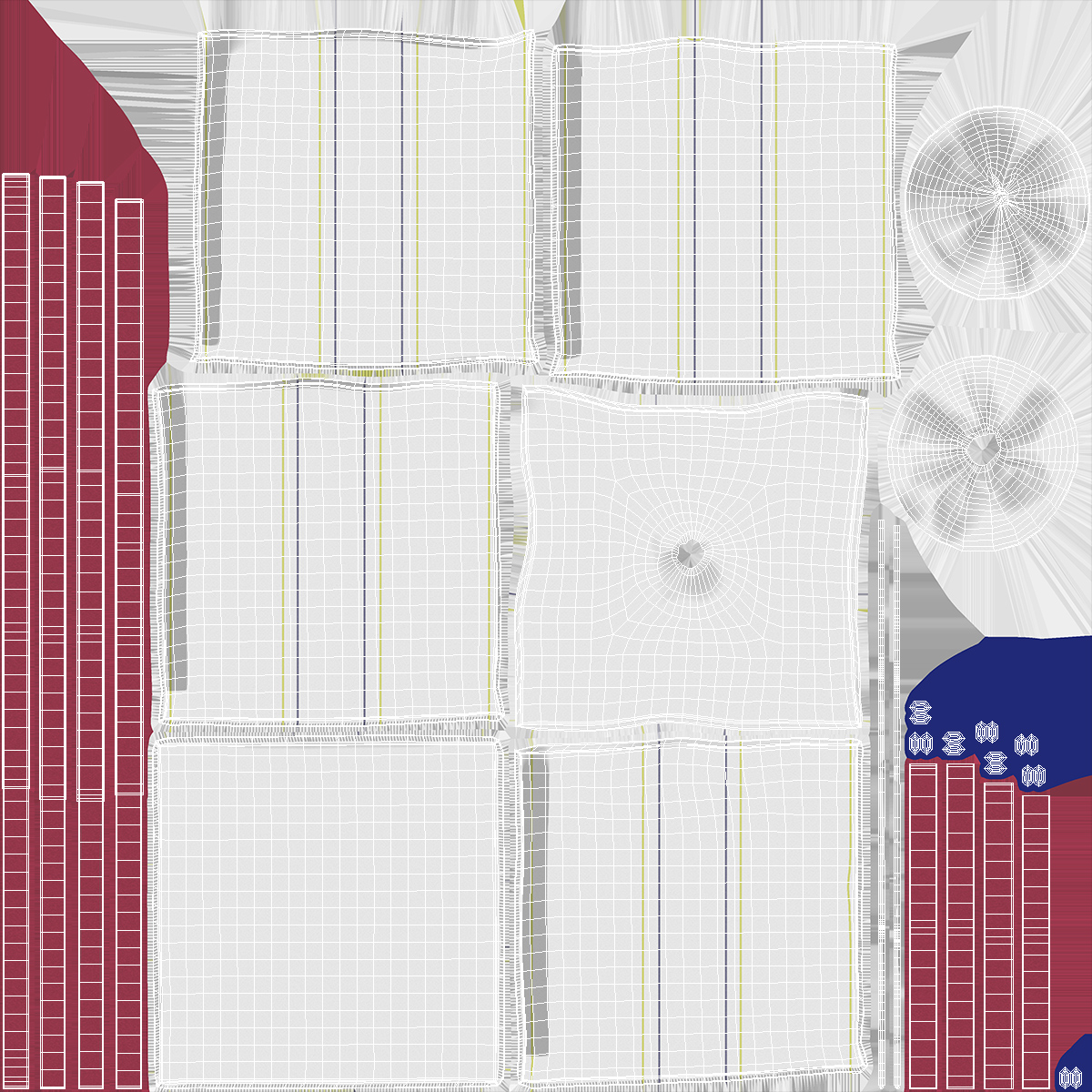 3D Two 1 Ton Capacity Bulk Bags model