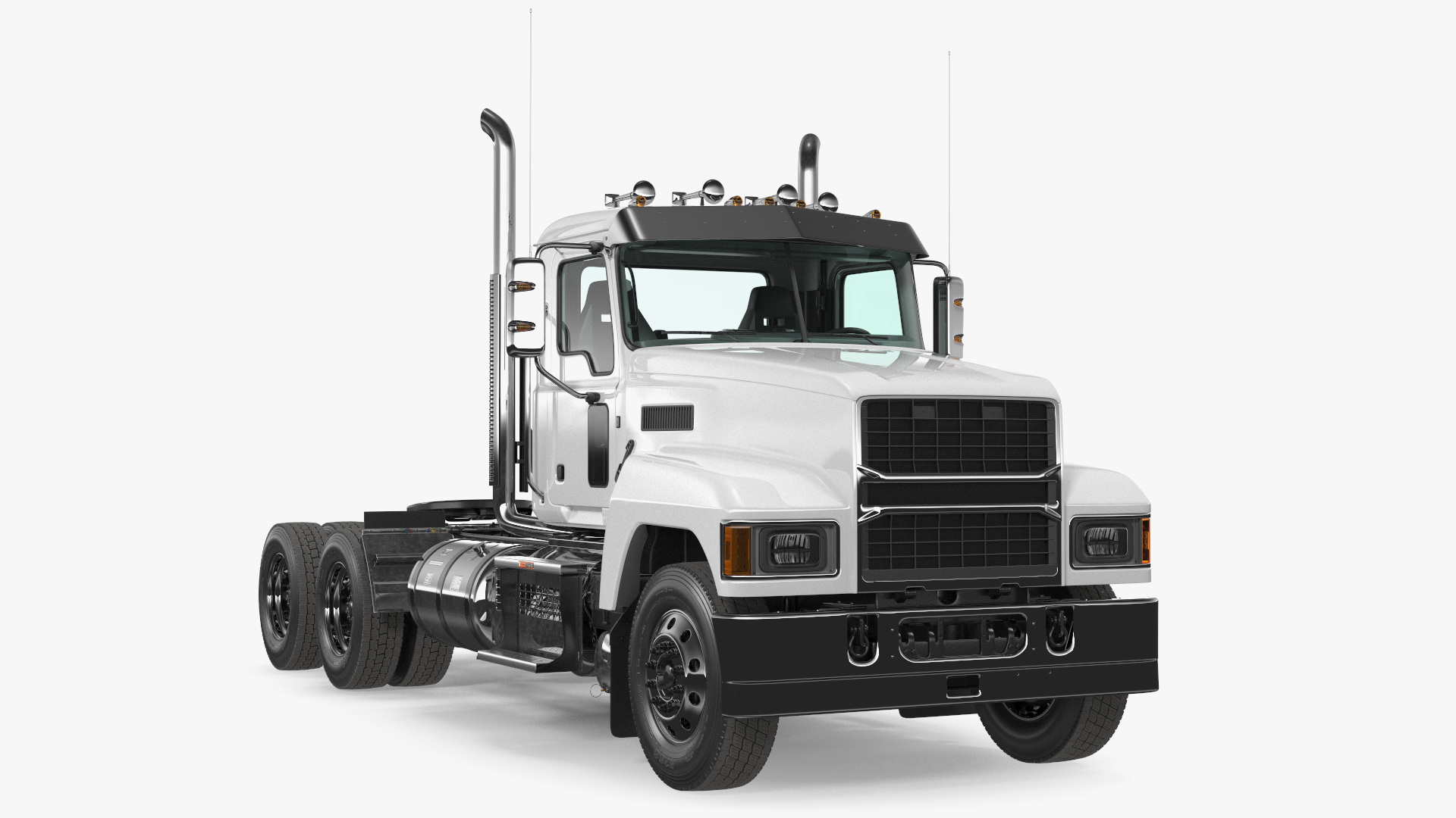 2025 Cab and Chassis Truck White 3D