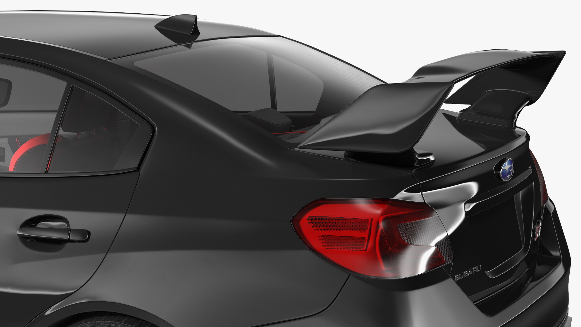 3D Black Subaru Sedan WRX STI 2021