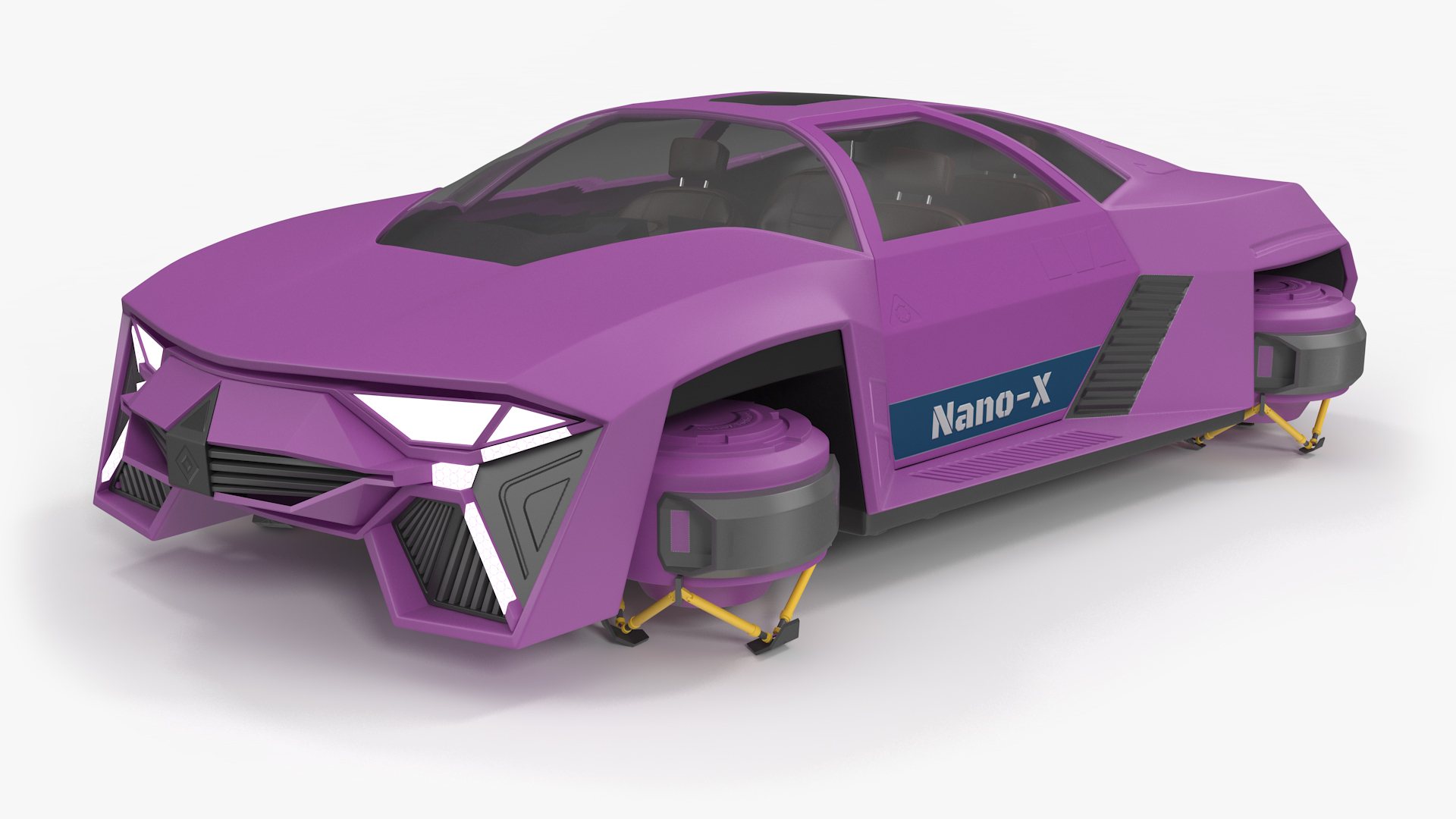 3D Purple Hover Car