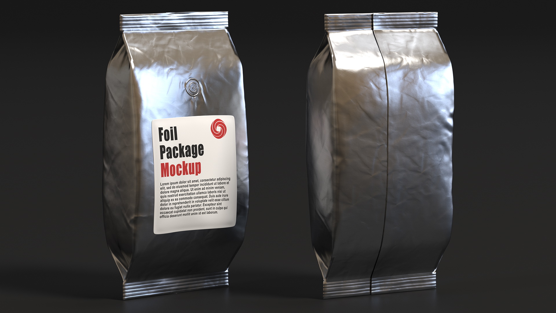 Mockup Foil Coffee Bag 3D