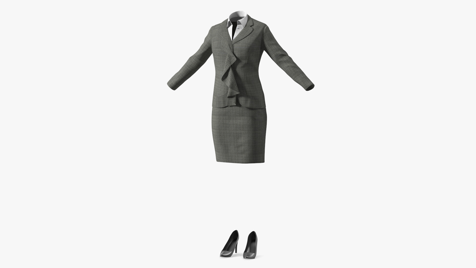 3D Womens Business Suit with High Heels