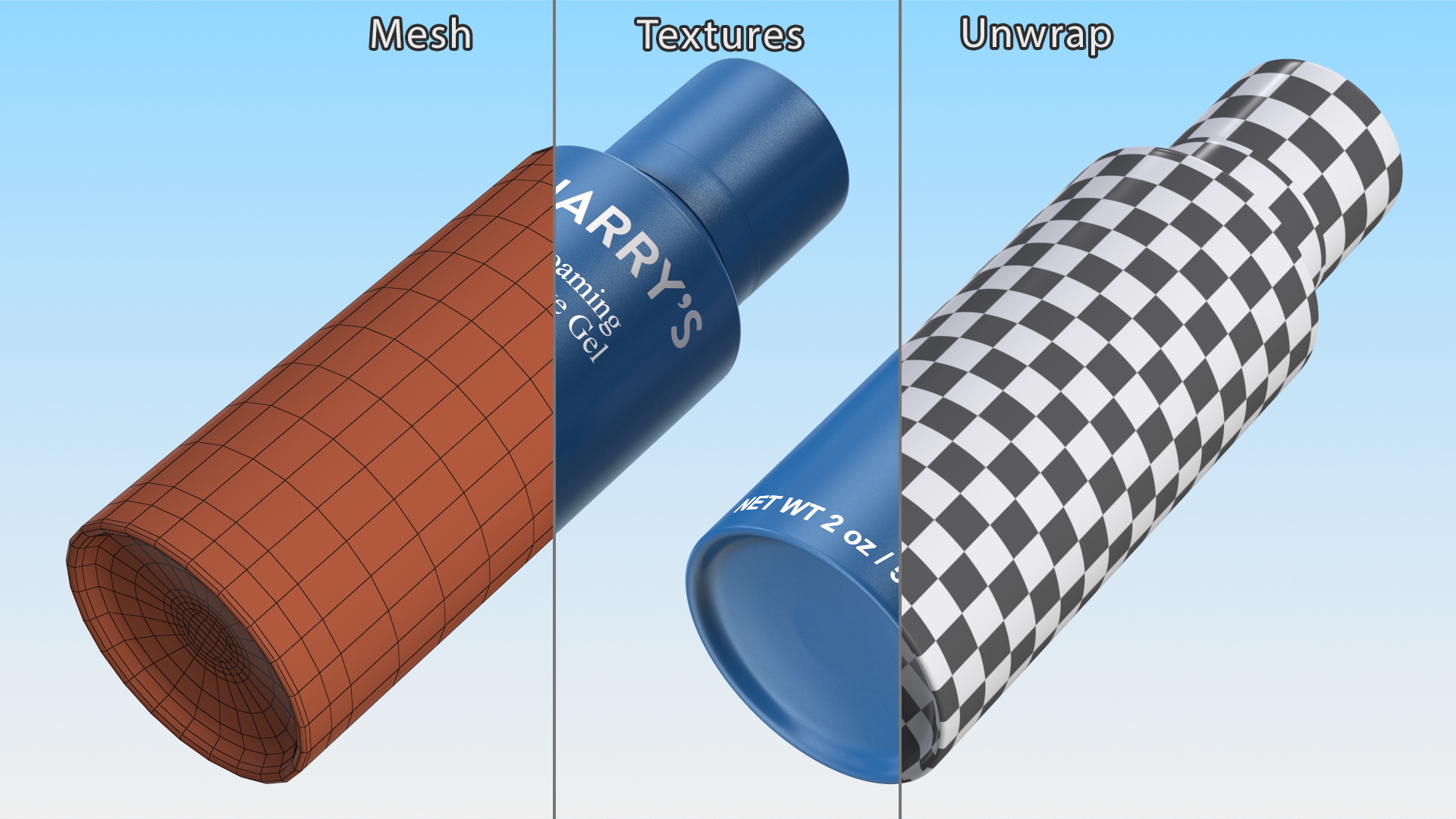 3D model Foaming Shave Gel Harrys Travel Can