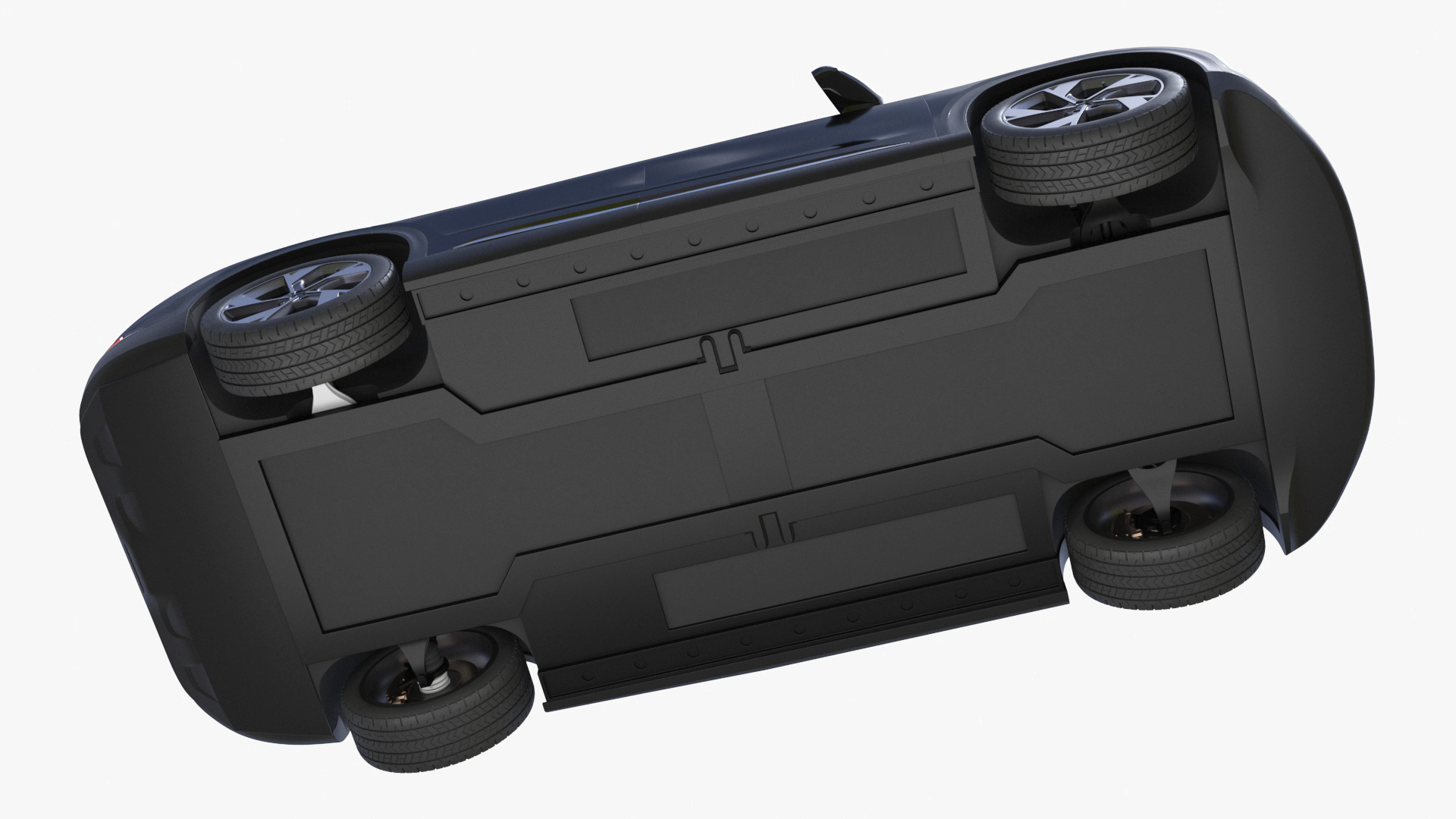 3D model Modern Electric SUV Generic Black Rigged