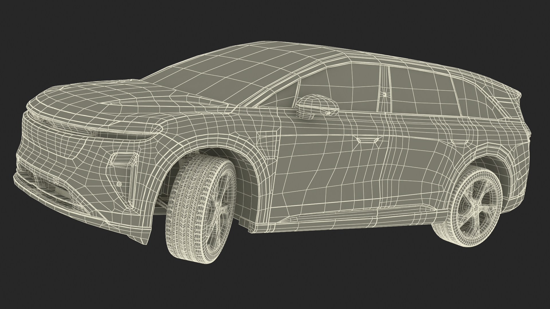 3D model Modern Electric SUV Generic Black Rigged