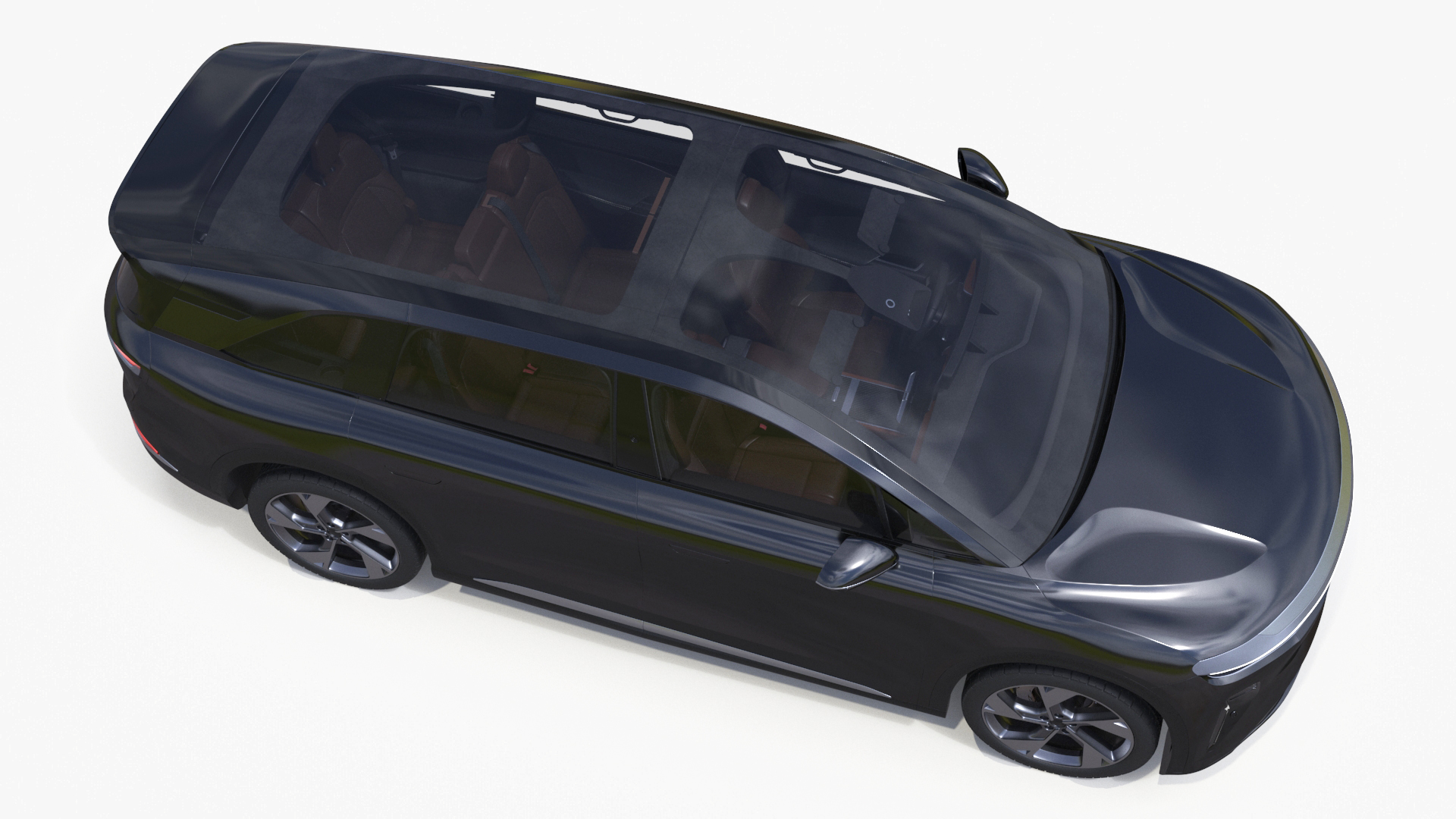 3D model Modern Electric SUV Generic Black Rigged