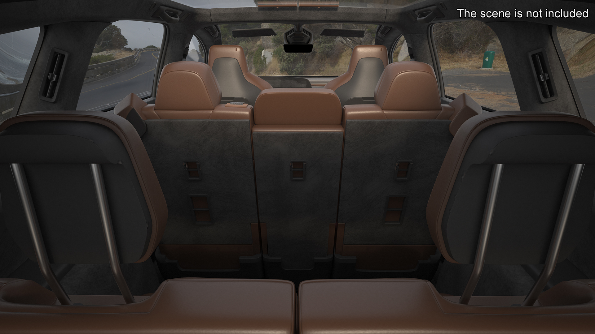 3D model Modern Electric SUV Generic Black Rigged