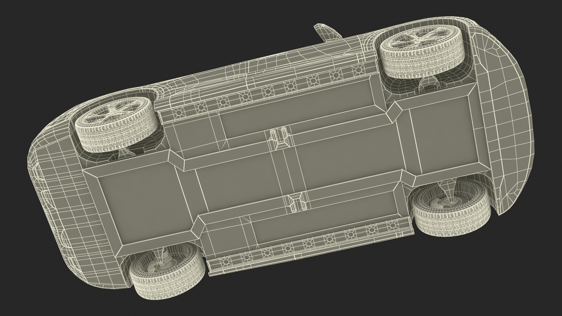 3D model Modern Electric SUV Generic Black Rigged