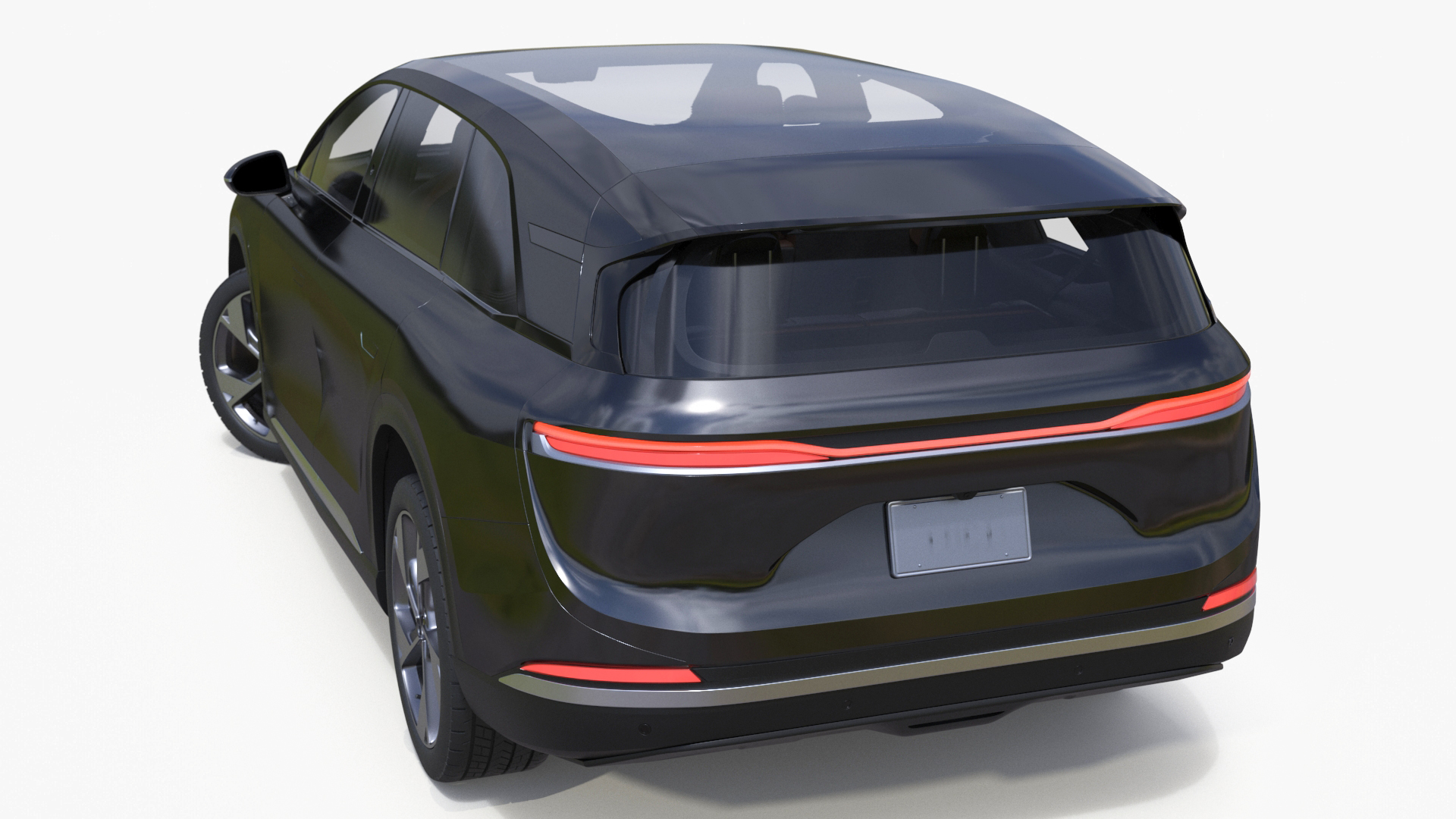 3D model Modern Electric SUV Generic Black Rigged