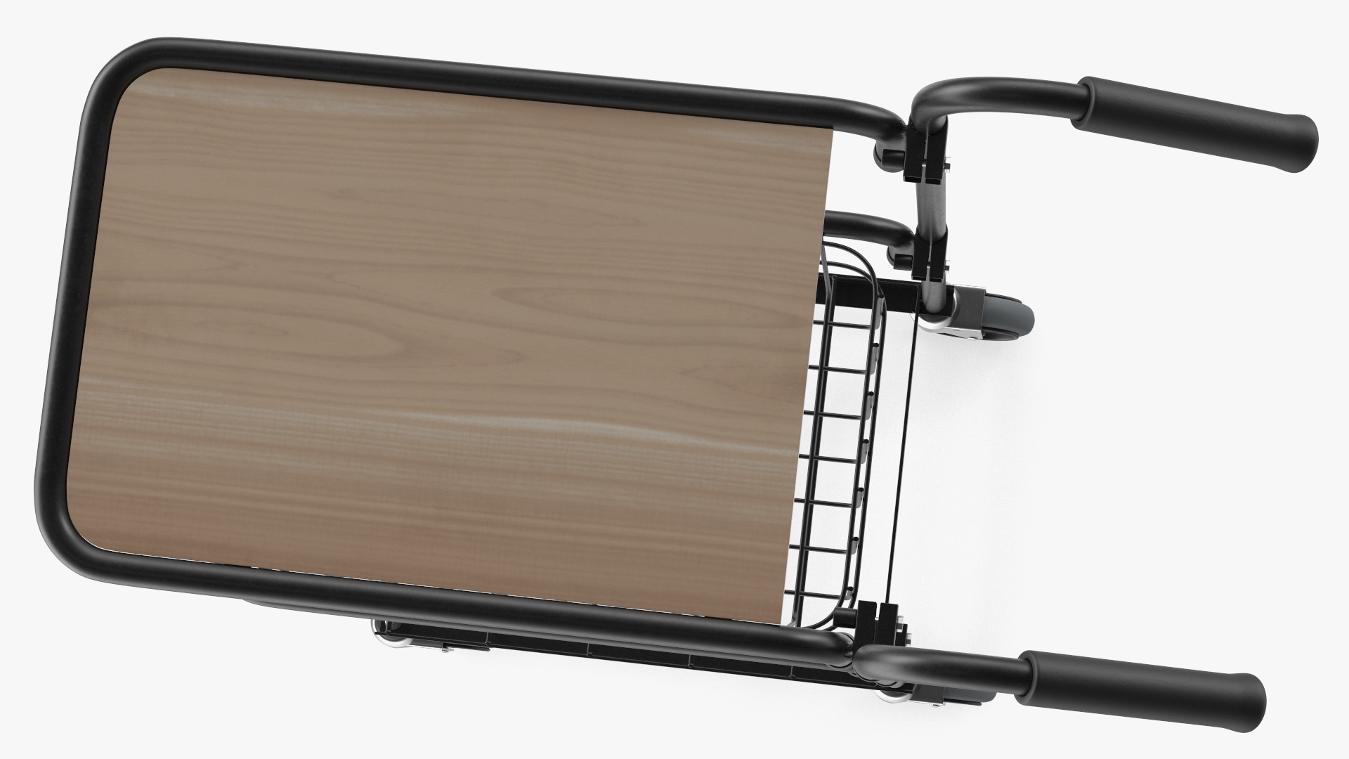 3D model Mini Trolley with Shelf and Basket Black