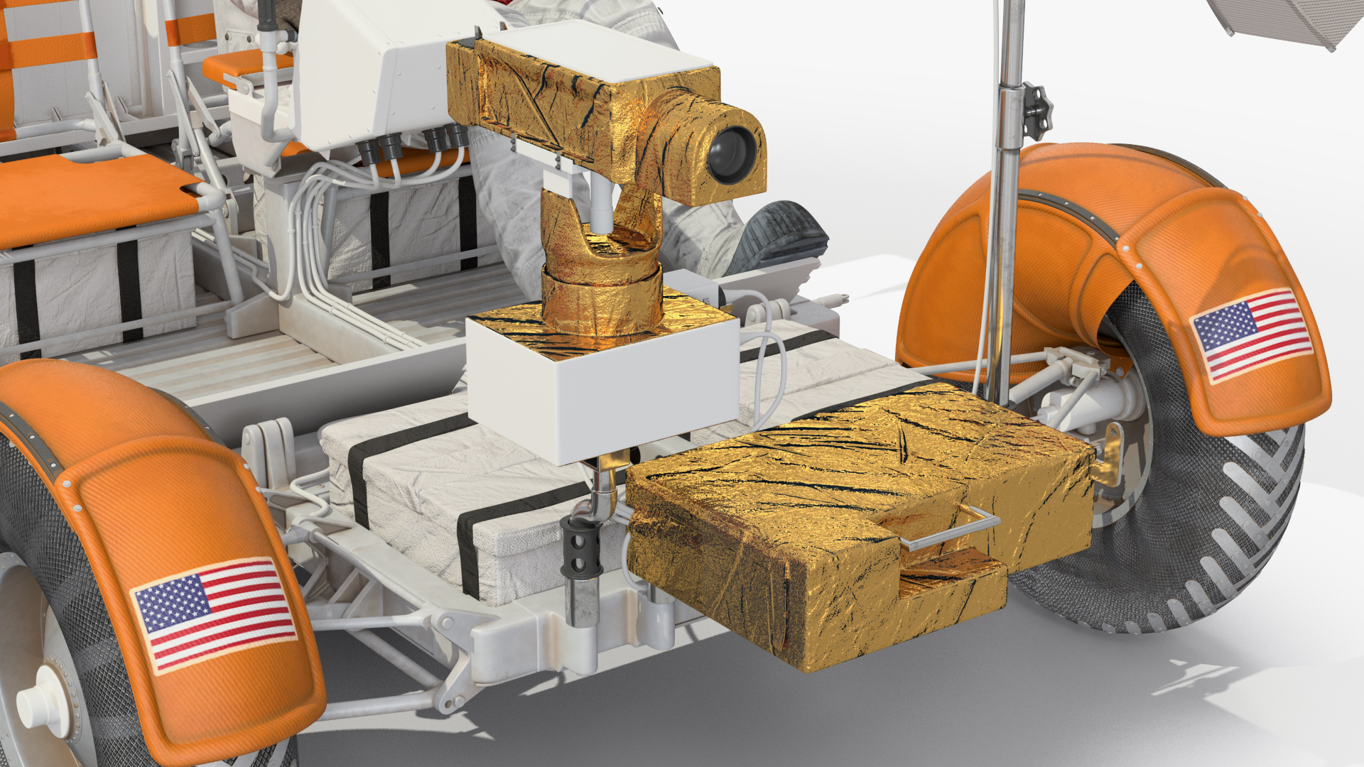 3D model Lunar Roving Vehicle with Astronaut