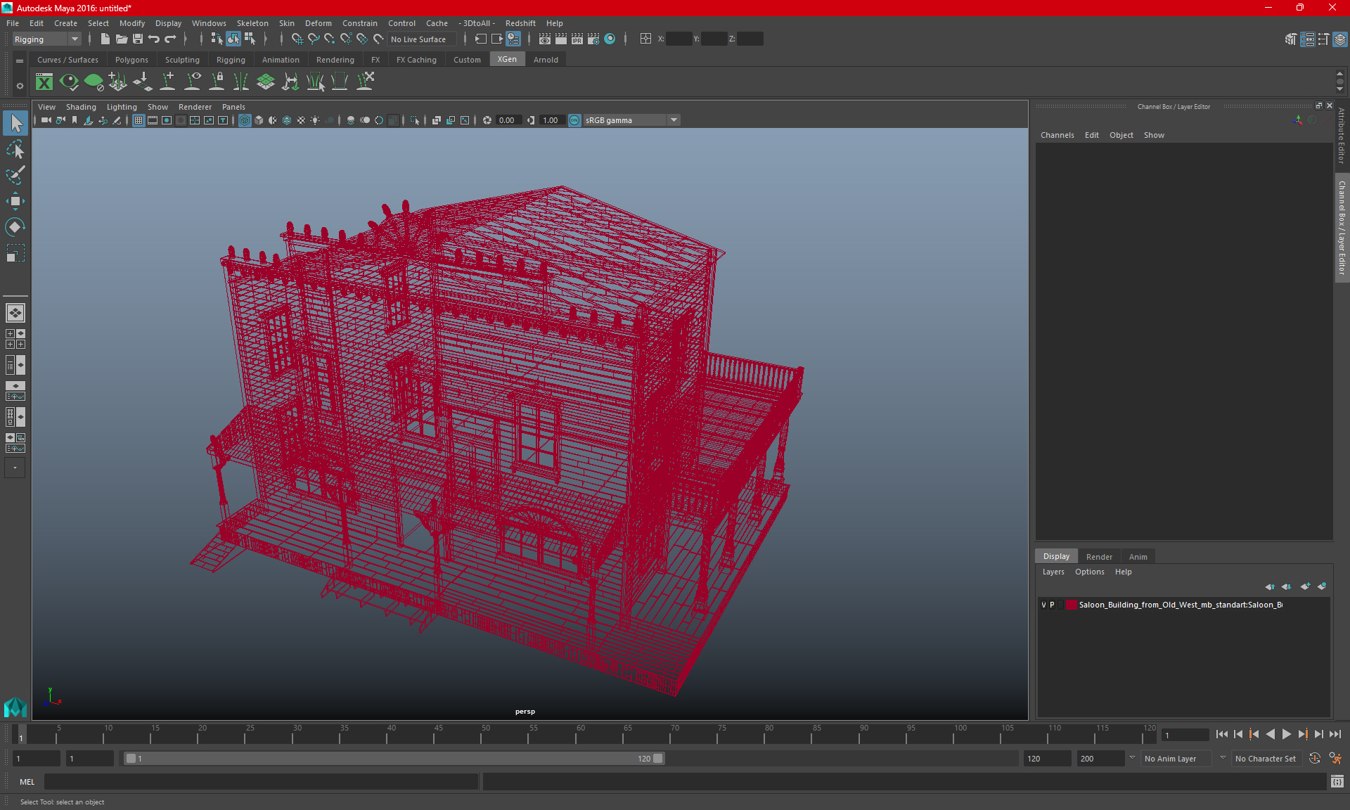 Saloon Building from Old West 3D model