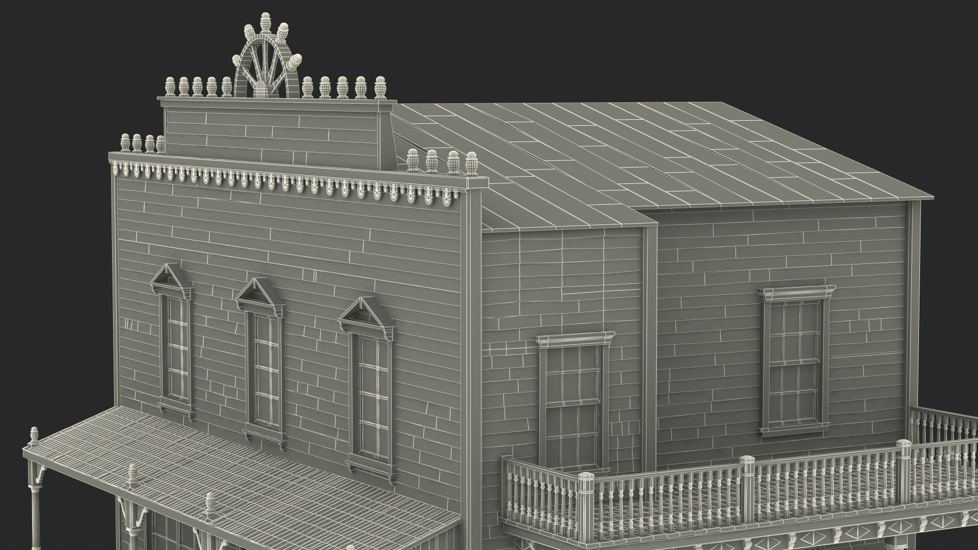 Saloon Building from Old West 3D model