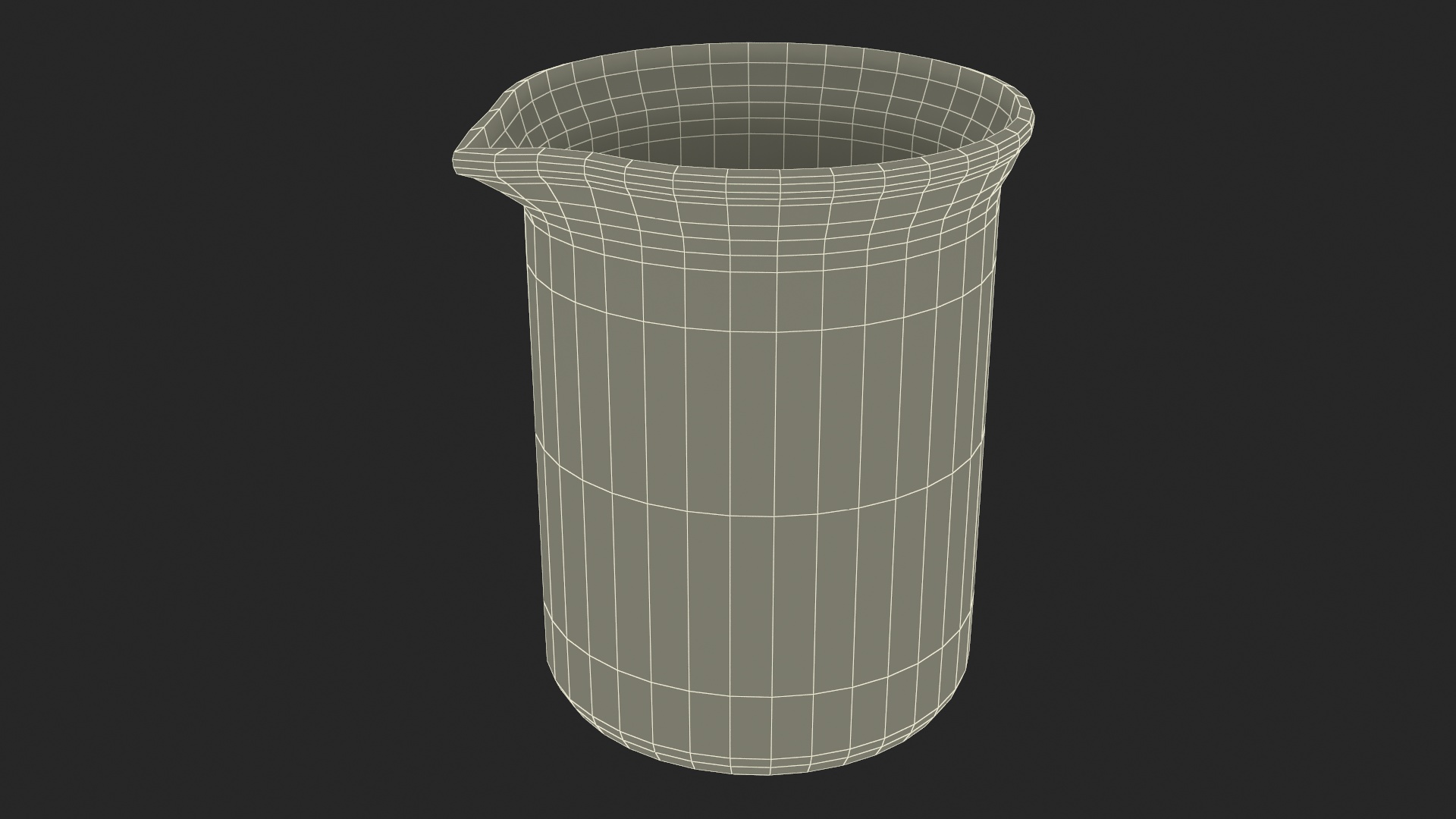 Measuring Beaker Blue Liquid 250ml 3D model