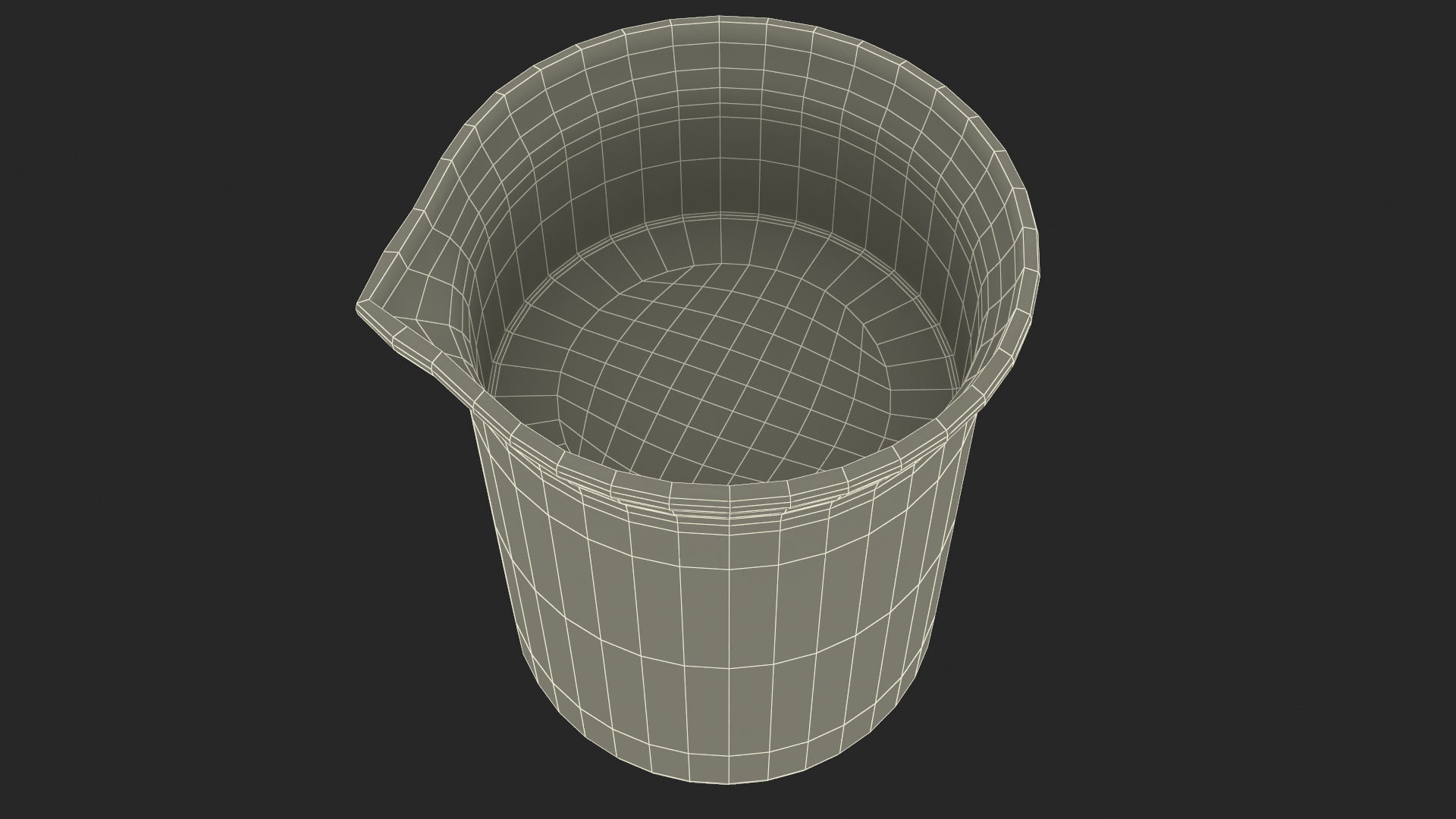 Measuring Beaker Blue Liquid 250ml 3D model