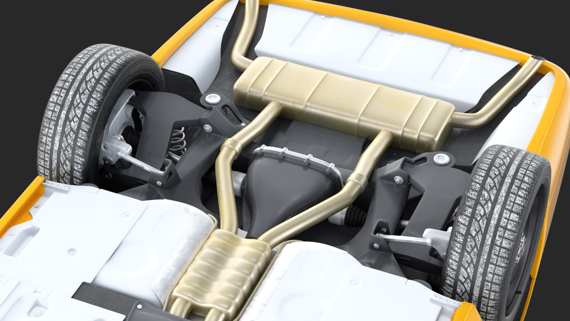 3D Generic Yellow Taxi Rigged