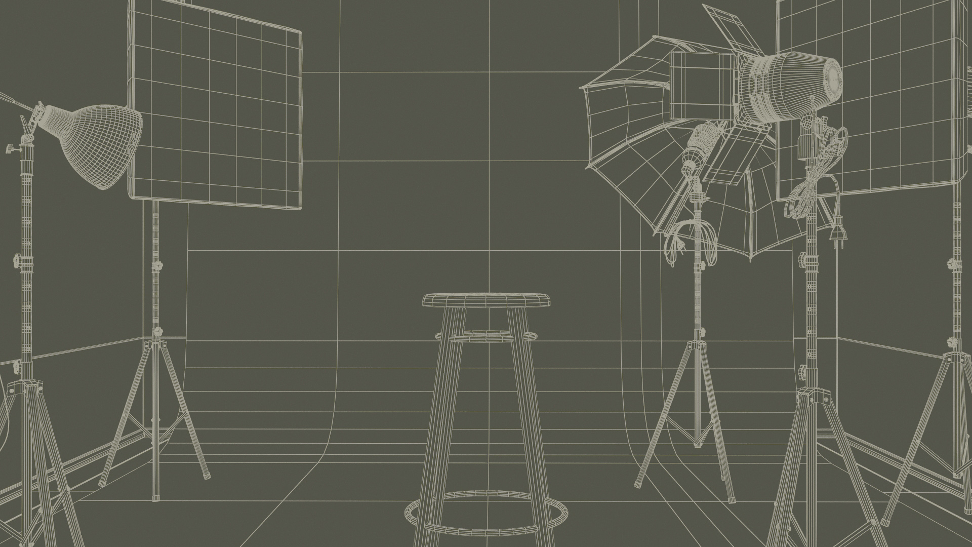 Black Interior Photo Studio 3D