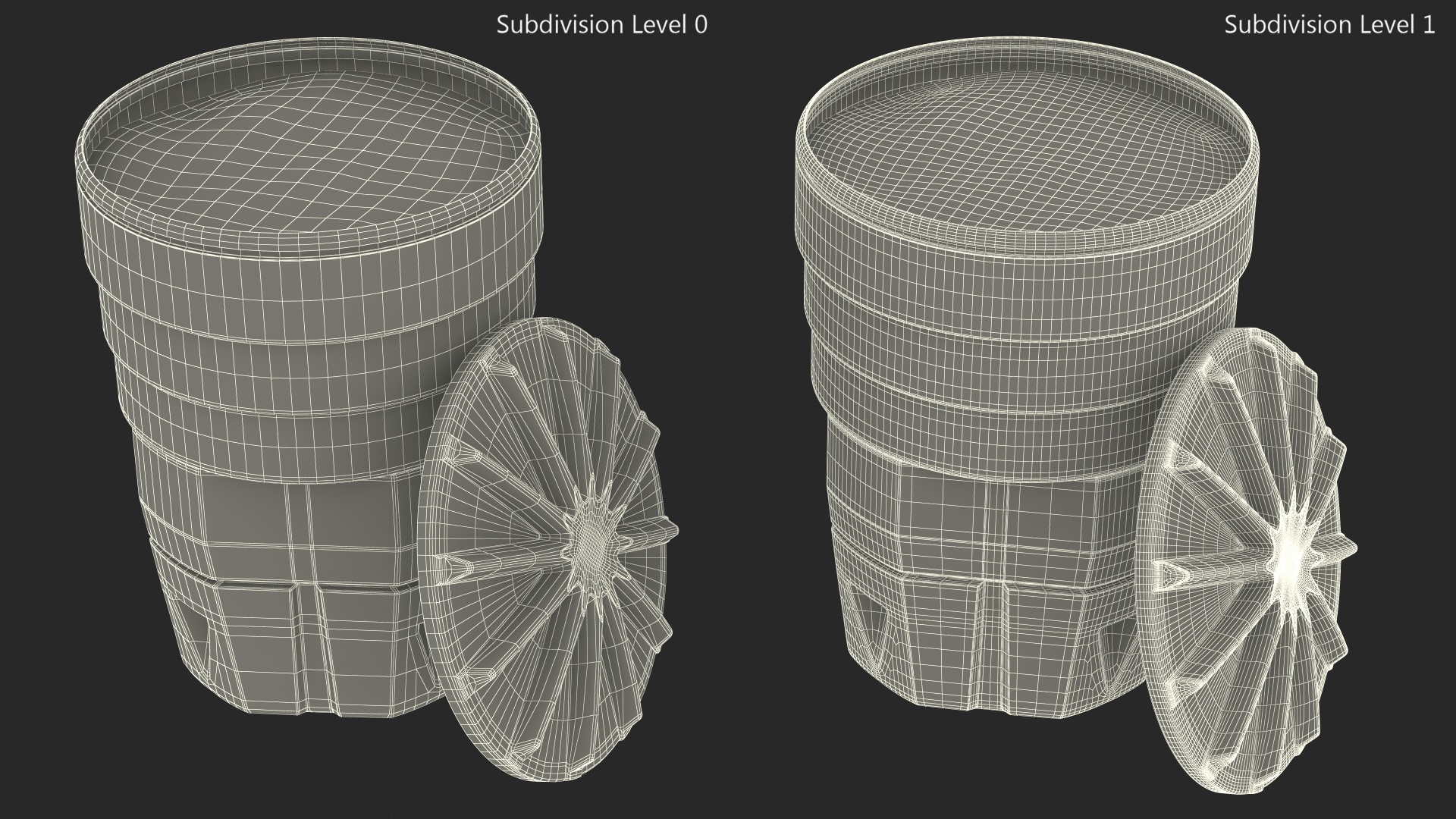 Blue Plastic Barrel with Sand 3D model